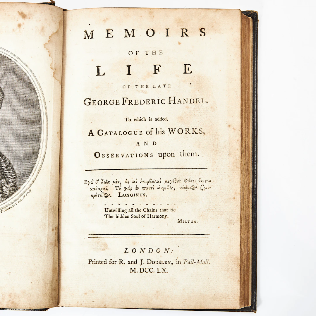 MAINWWARINGS BIOGRAPHY OF HANDEL 1760.
