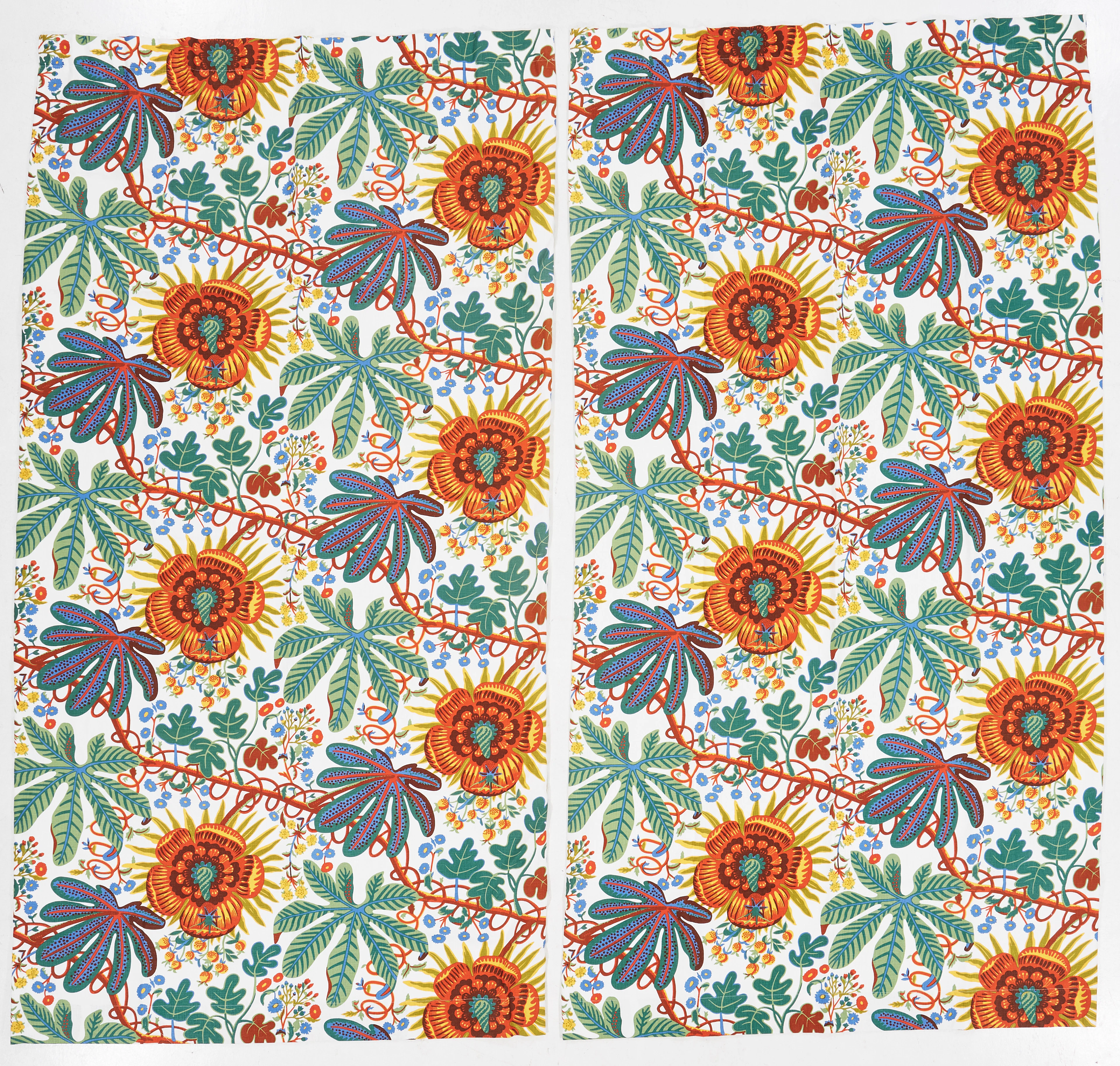JOSEF FRANK. Gardiner, 2 st, Vegetable tree, hellinne, Svenskt Tenns
