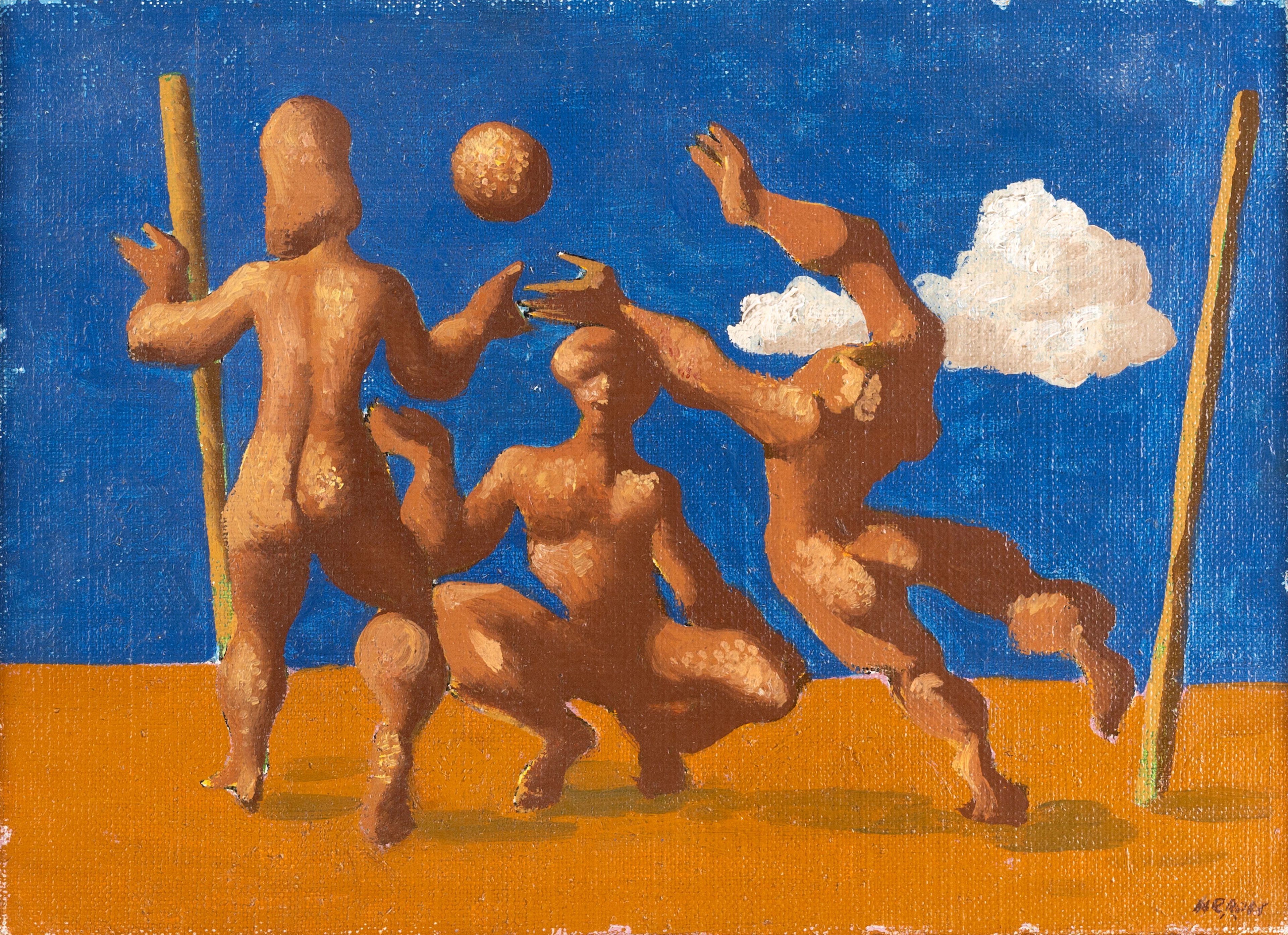 MICHEL NÉRON (GEB. 1931). Joueurs de Volley Ball.