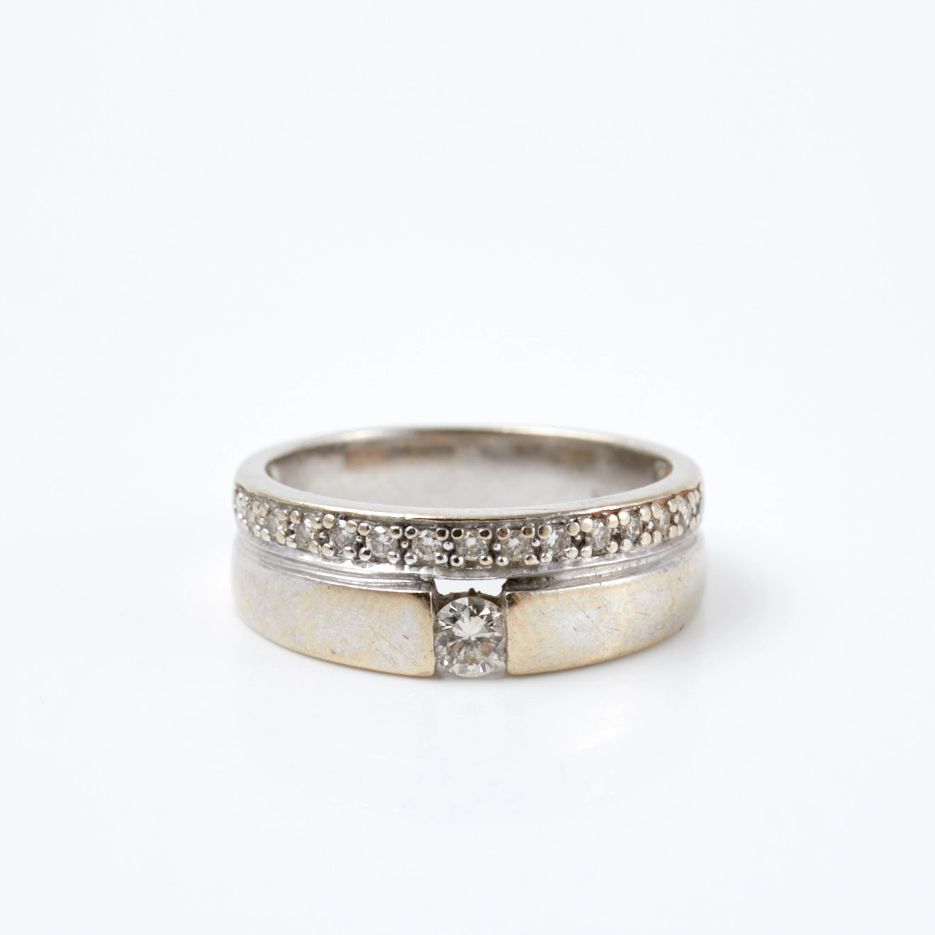 RING, 18 k vitguld, briljantslipade diamanter, totalt ca 0,39 ct