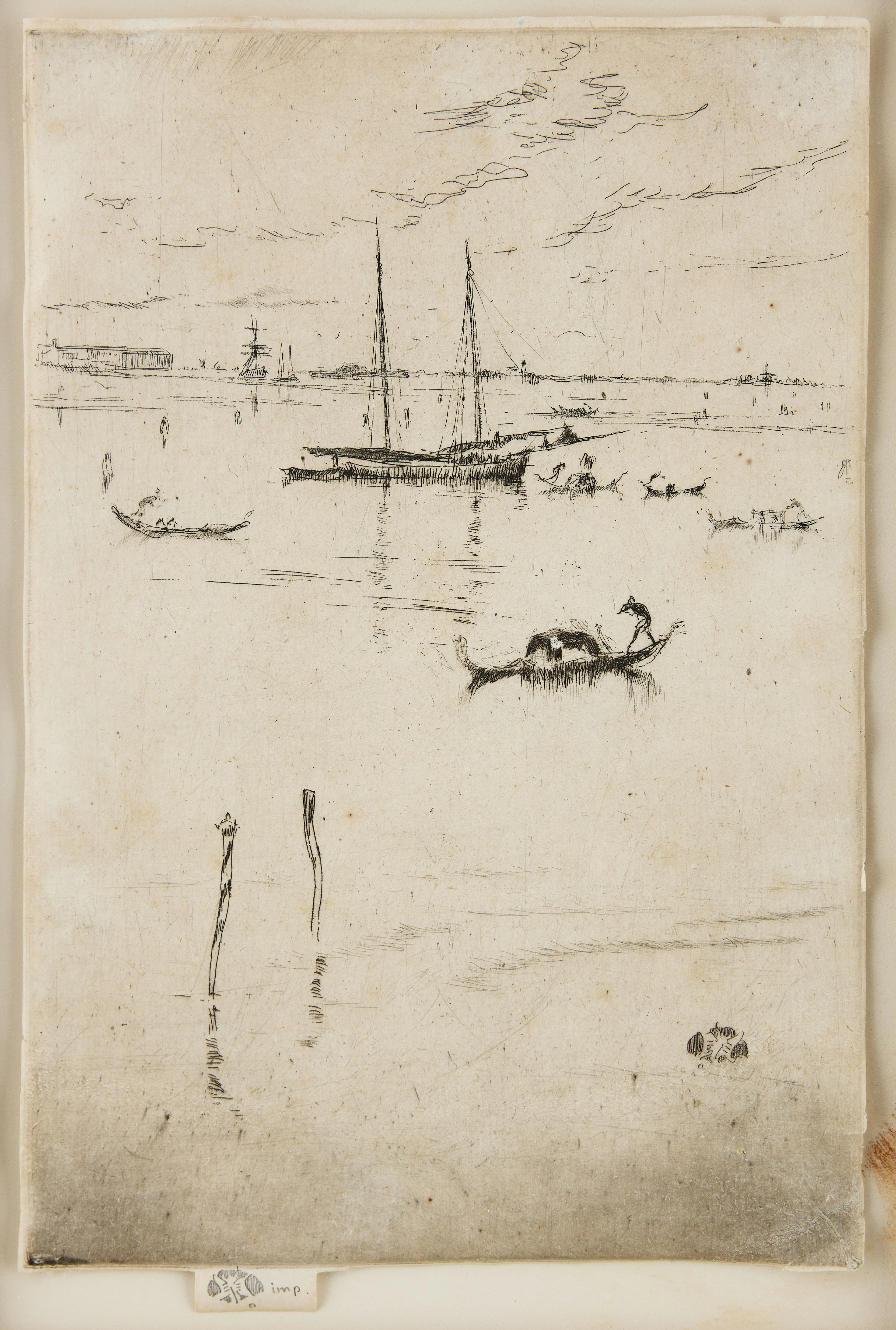 JAMES A.M. WHISTLER (USA AND ENGLAND, 1834-1903). "The Little Lagoon".