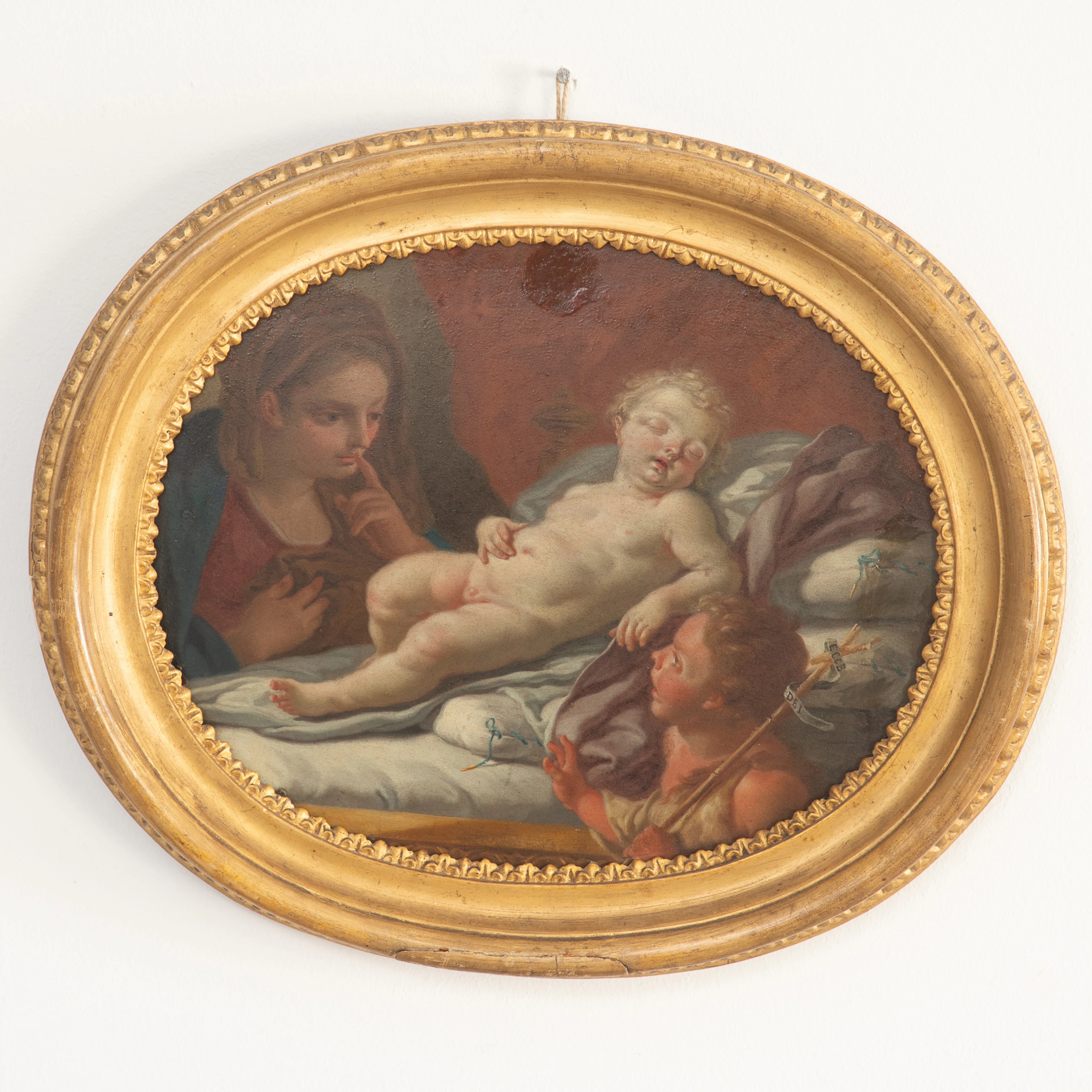 ITALIENISCHE SCHULE. Madonna mit schlafendem Kind und Johannesknaben.