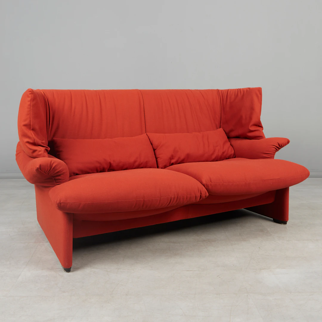 VICO MAGISTRETTI. Cassina, Sofa / Zweisitzer, Modell 'Portovenere'
