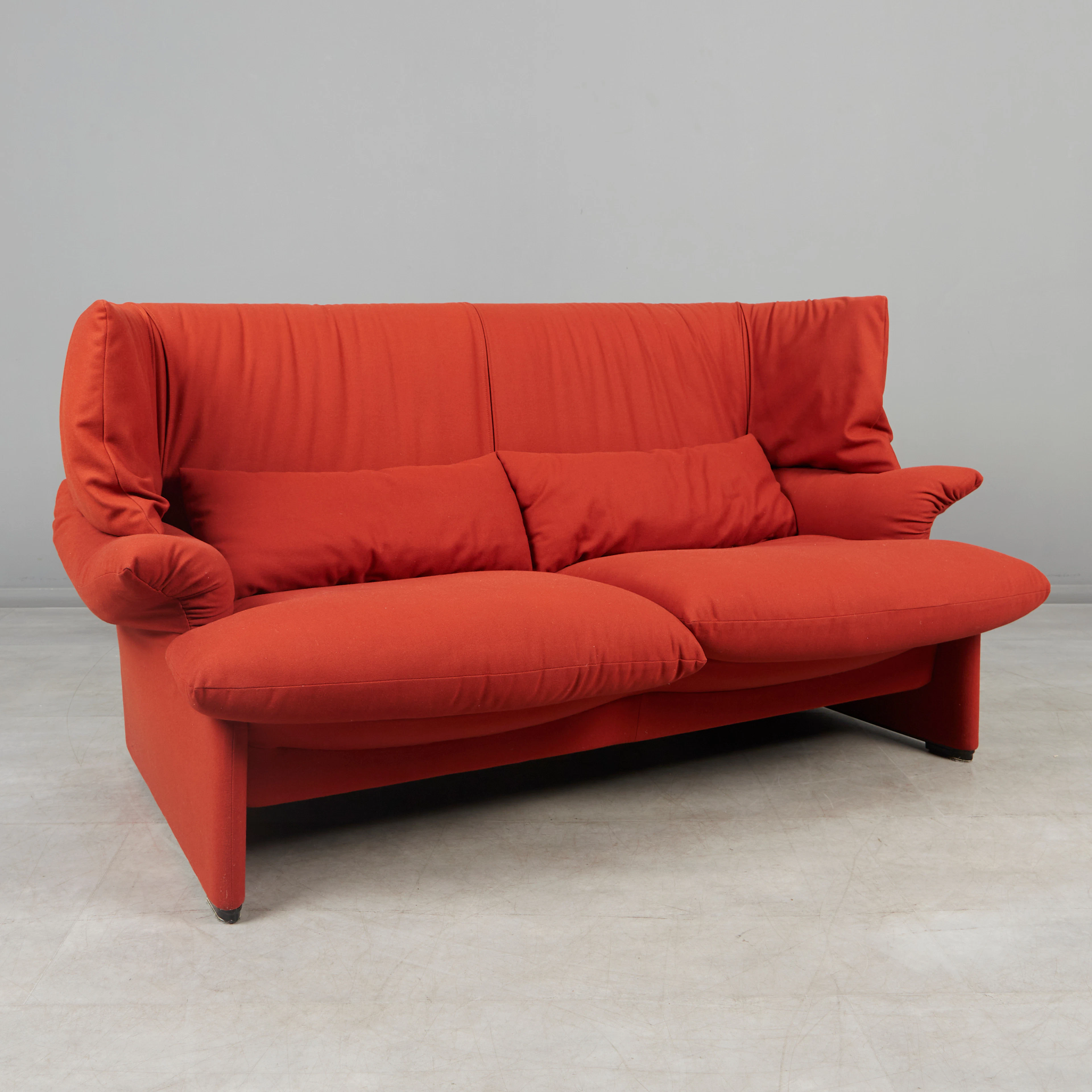 VICO MAGISTRETTI. Cassina, Sofa / Zweisitzer, Modell 'Portovenere'