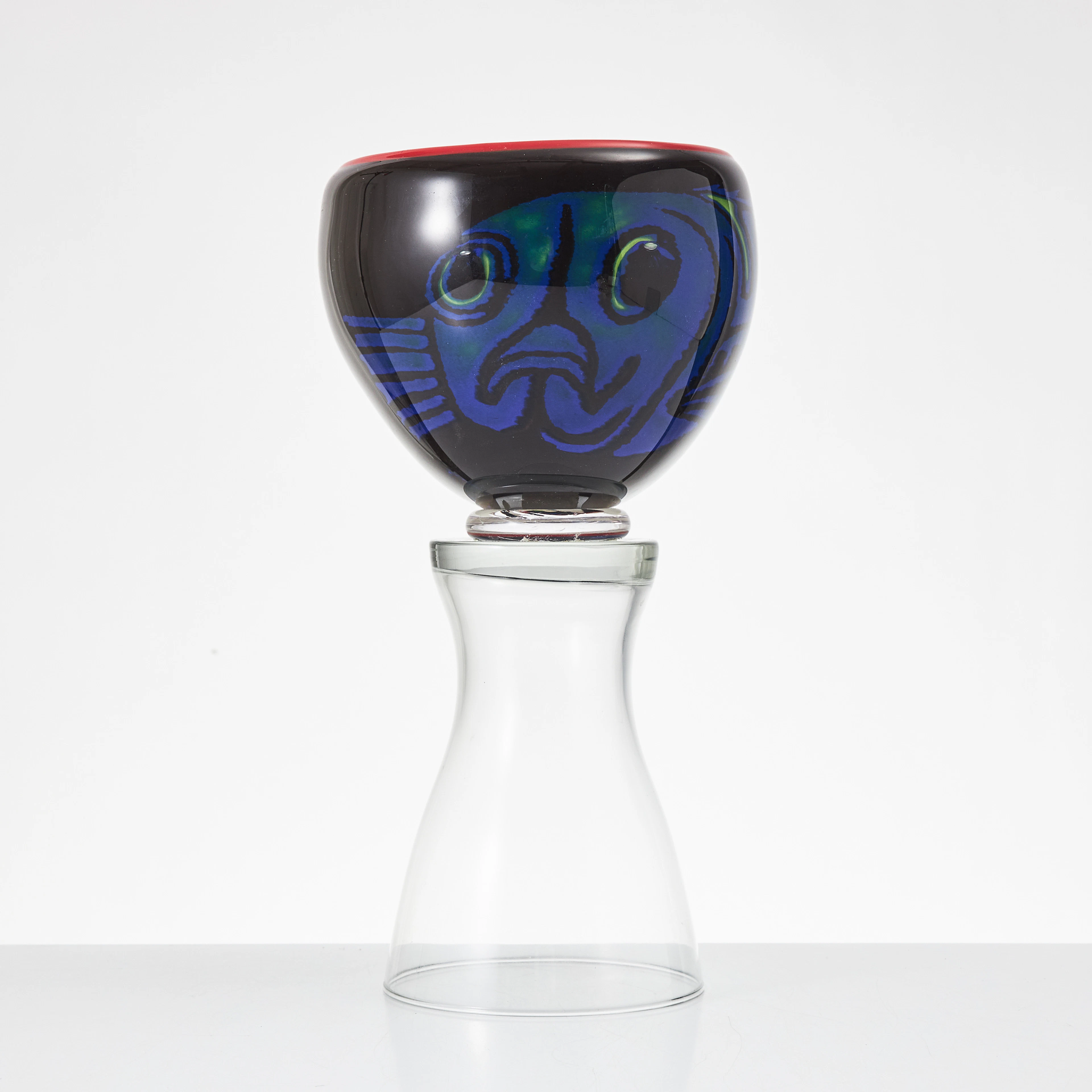 ELNA MELUSINE JOLOM. Skål, Österlens glashytta, glas, graalteknik
