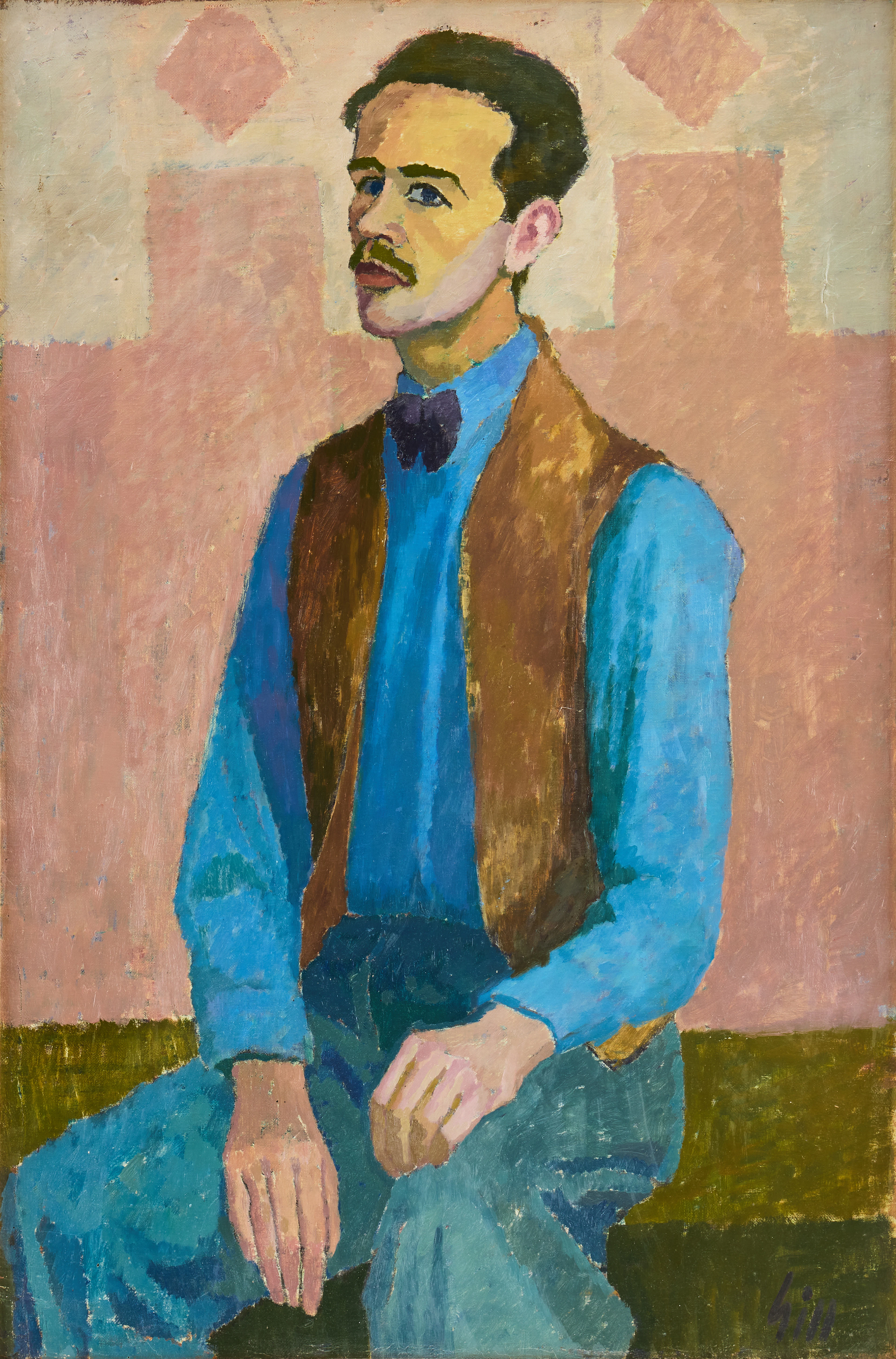 OLLE GILL. Självporträtt.