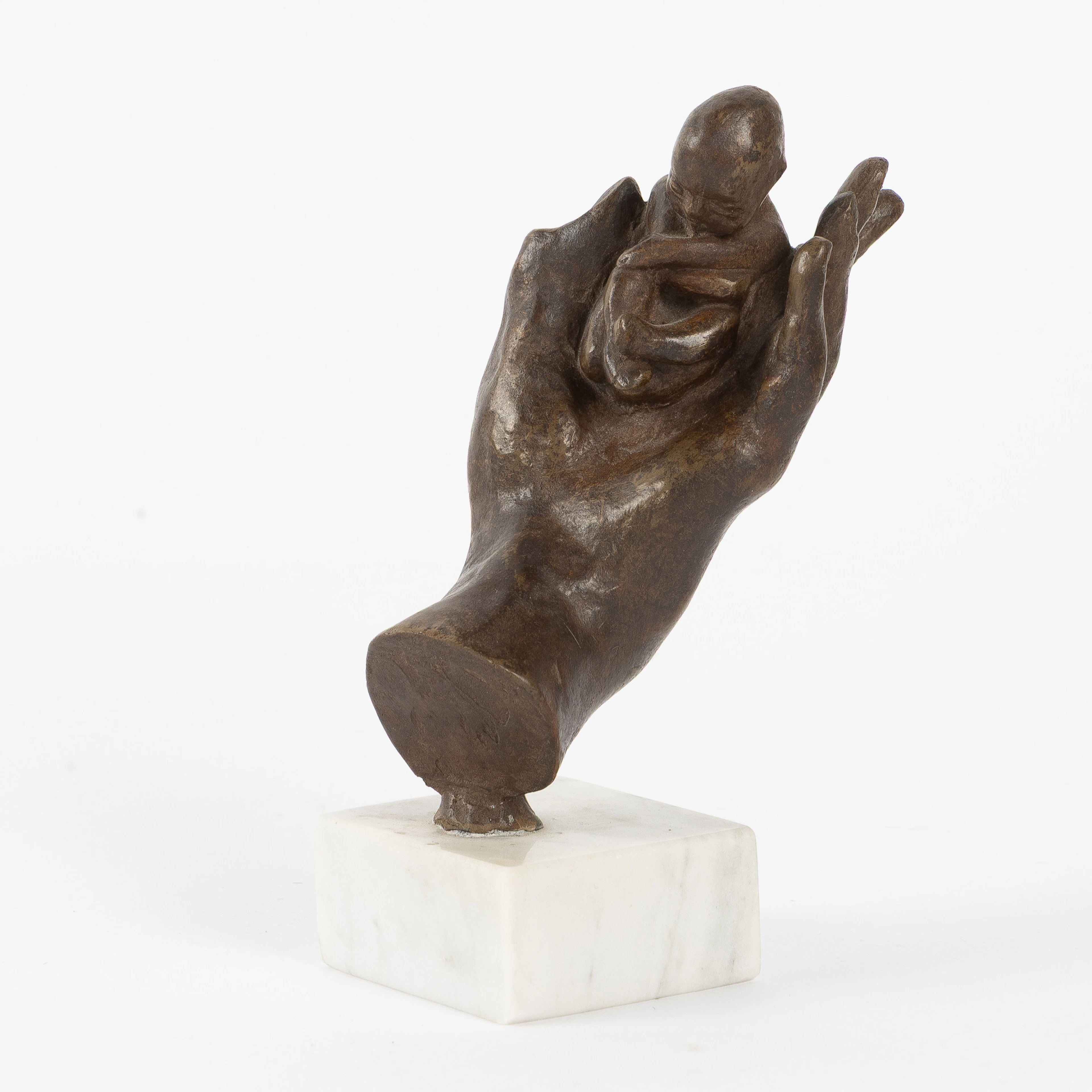 GUDMAR OLOVSON. Skulptur, "Prélude", bronspatinerad konstmassa, på