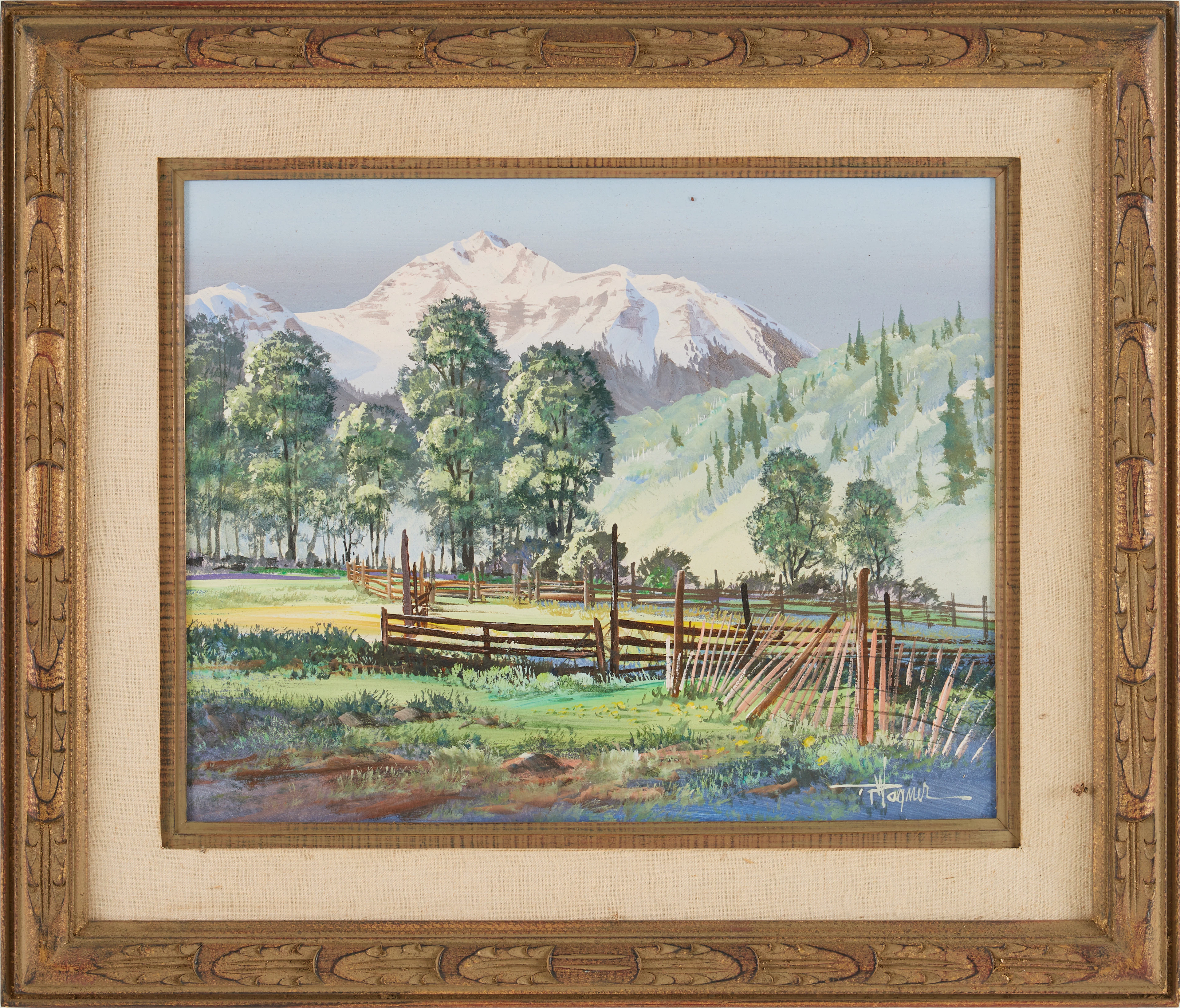 RICHARD ELLIS WAGNER. (USA, 1923-2009), "Spring Light - South Fork
