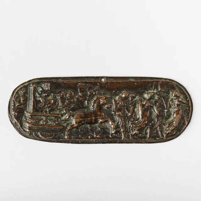 KYSKHETENS TRIUMF, plakett, renässans, Italien 1500-talets första hälft, brons.