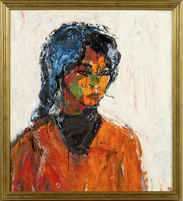 RAGNAR JOHANSSON. Porträtt, olja på duk, monogramsignerad.