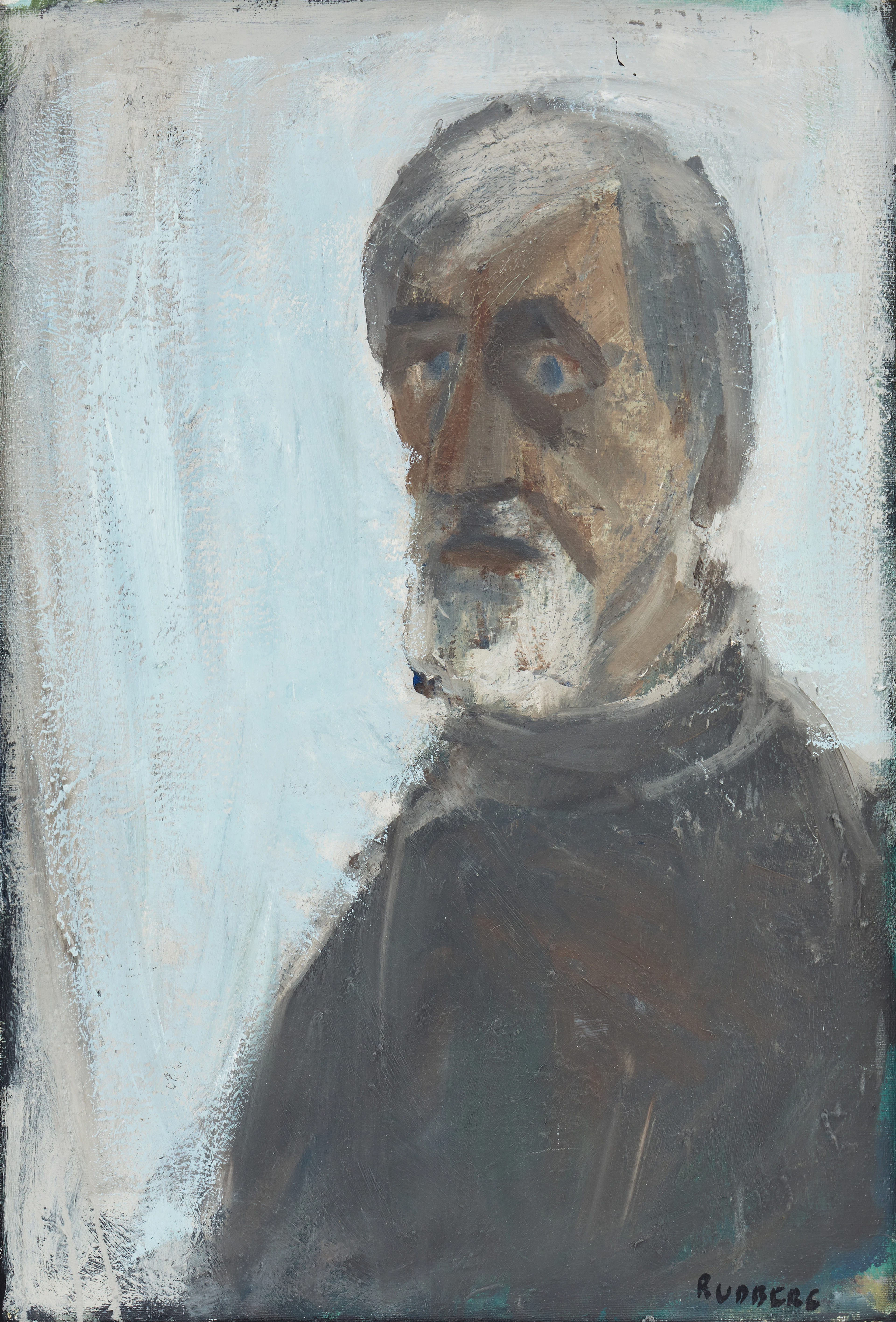 GUSTAV RUDBERG. Självporträtt.