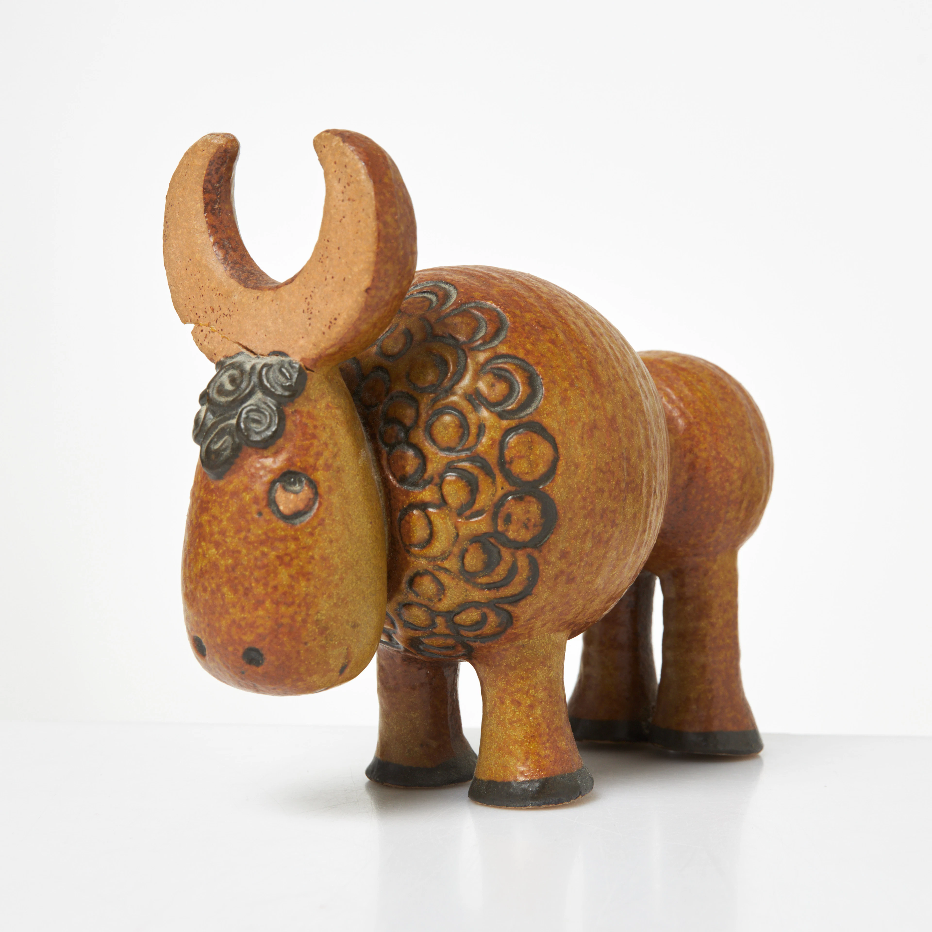 LISA LARSON. Figurin, "Buffel", ur serien Jura, stengods, Gustavsberg.