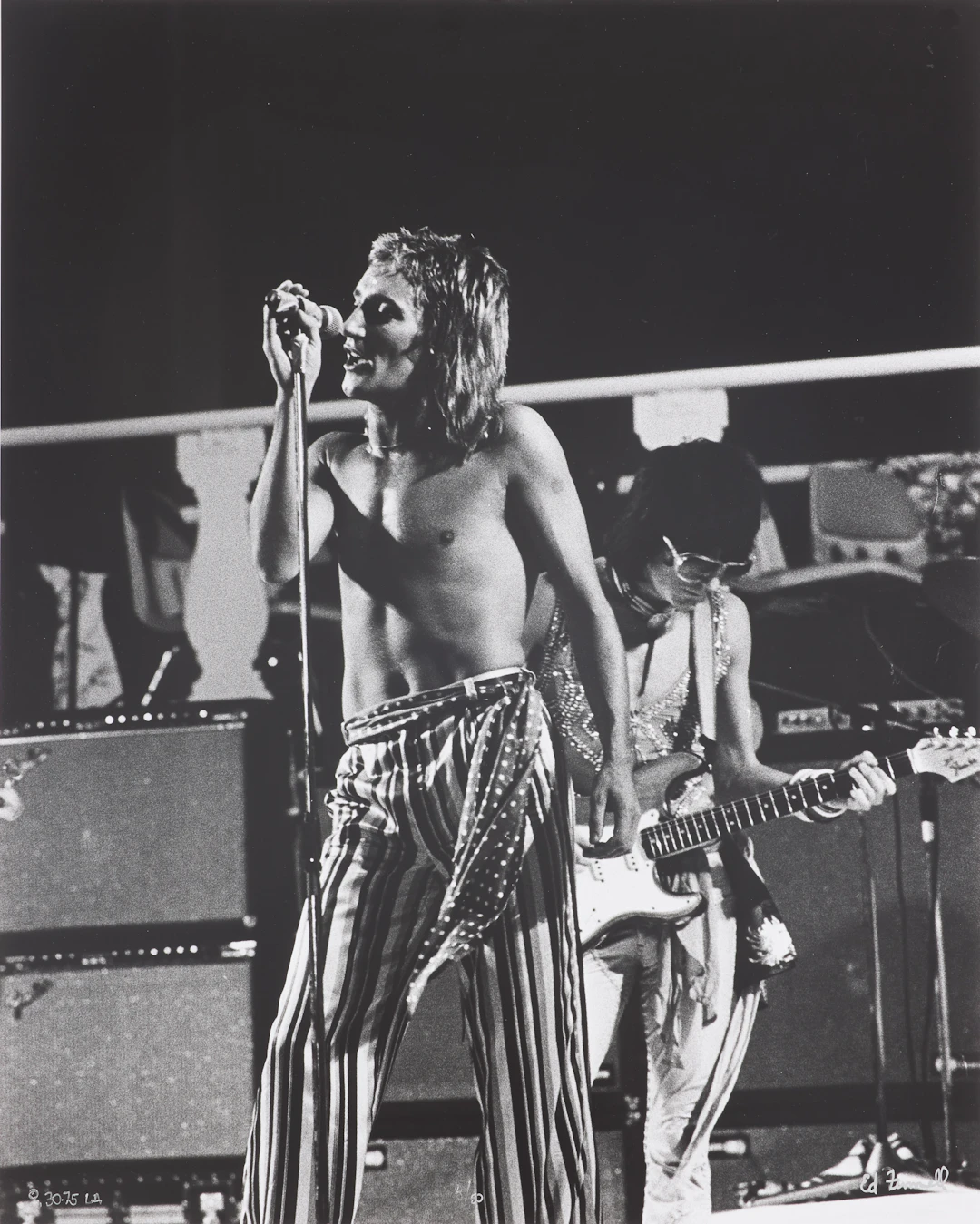ED FINNELL. Rod Stewart & Ronnie Wood, The Faces Last Tour, Anaheim
