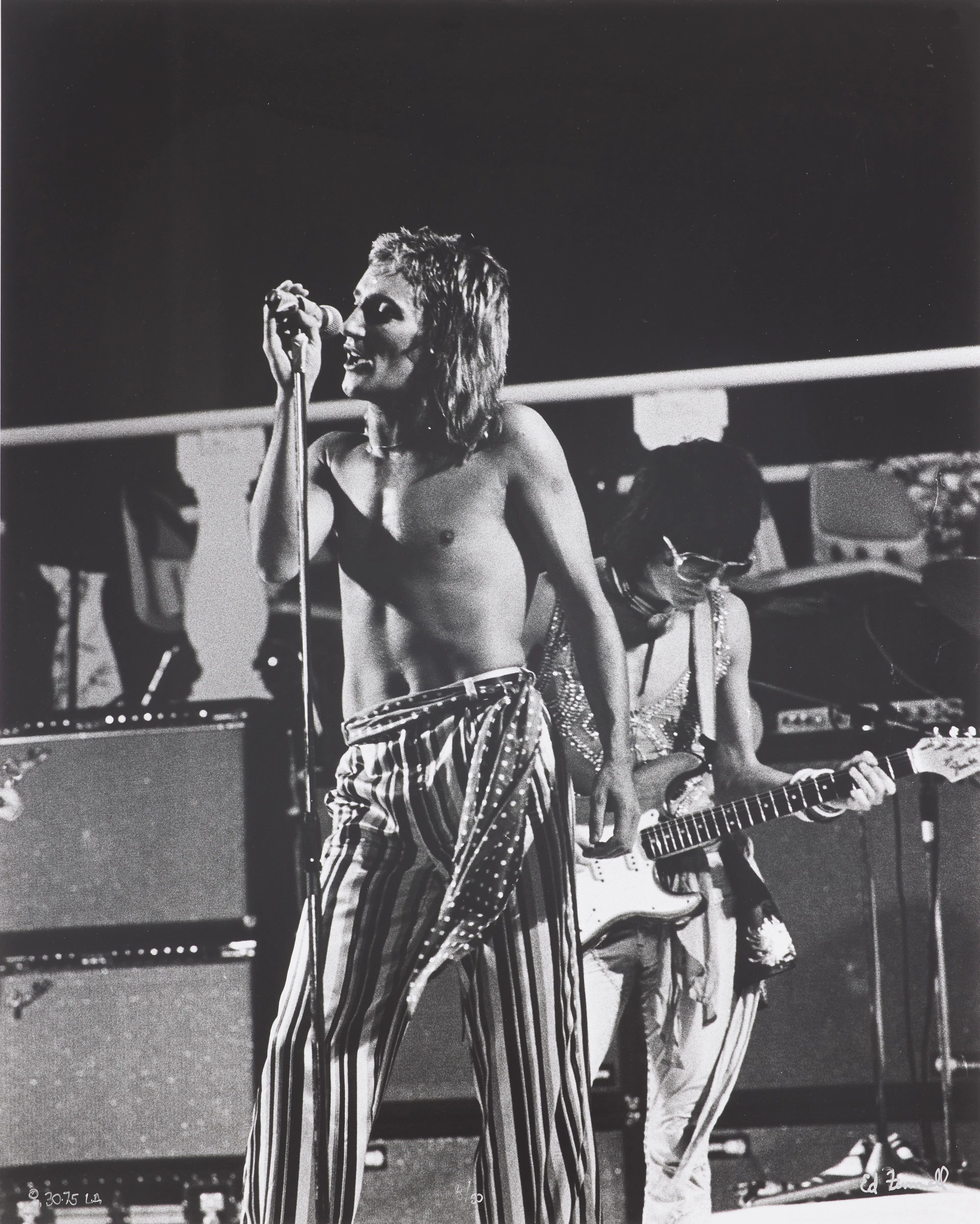 ED FINNELL. Rod Stewart & Ronnie Wood, The Faces Last Tour, Anaheim