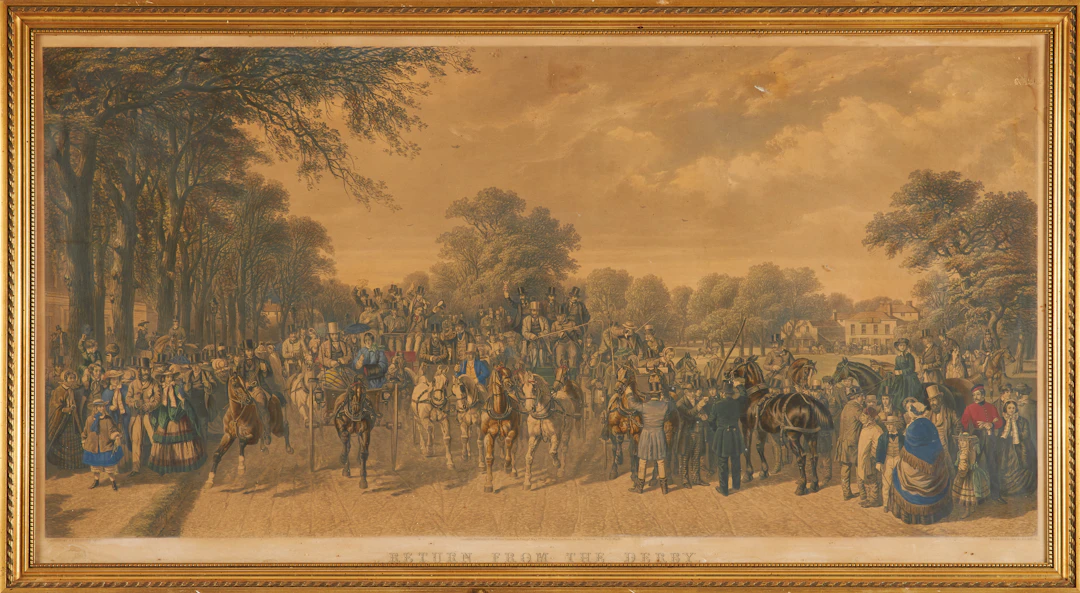 HENRY GRAVES, PUBLISHER. Return From The Derby, Clapham Common", akvatint