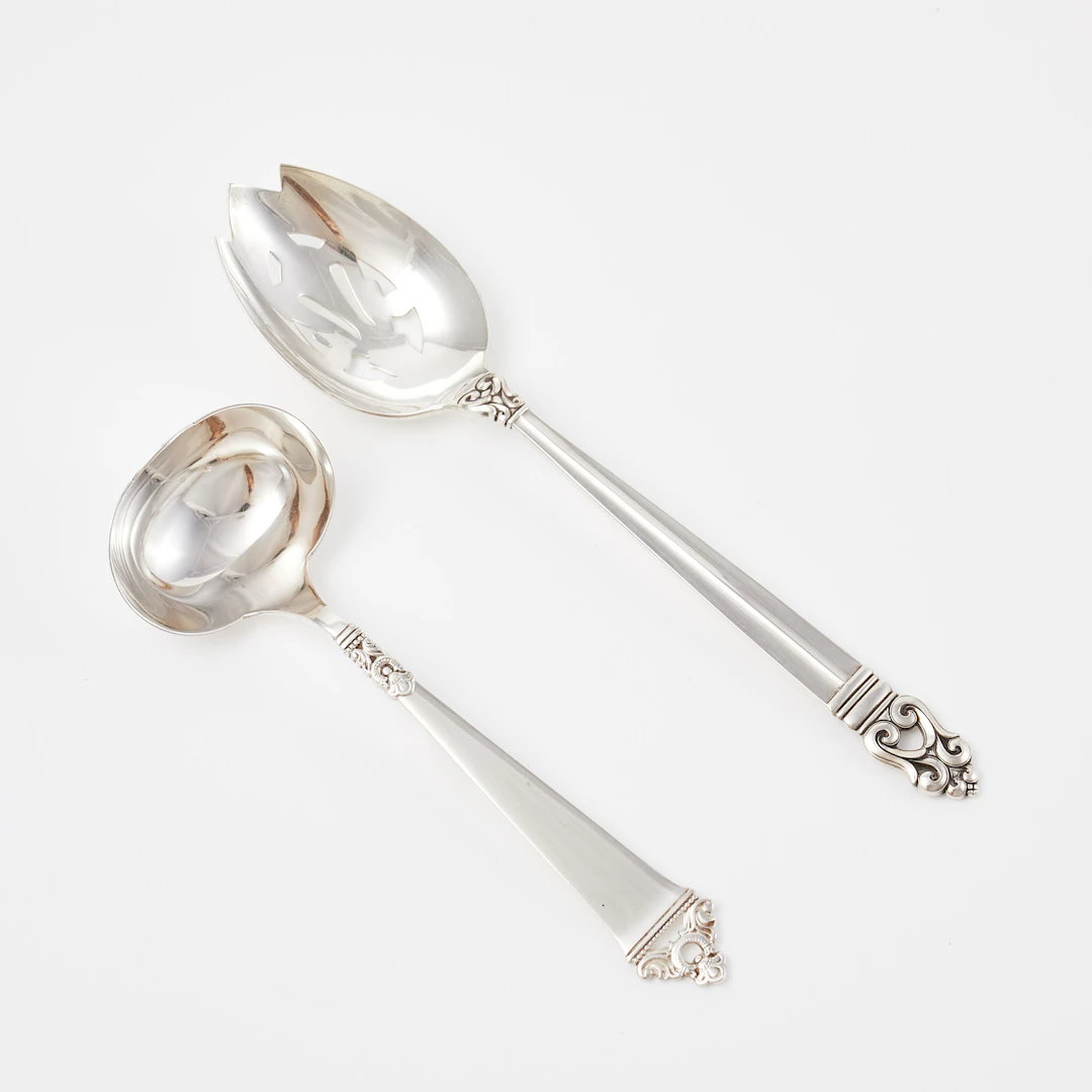 SÅSSLEV, UPPLÄGGNINGSKED, 2 dlr, silver varav en sterlingsilver, Norge