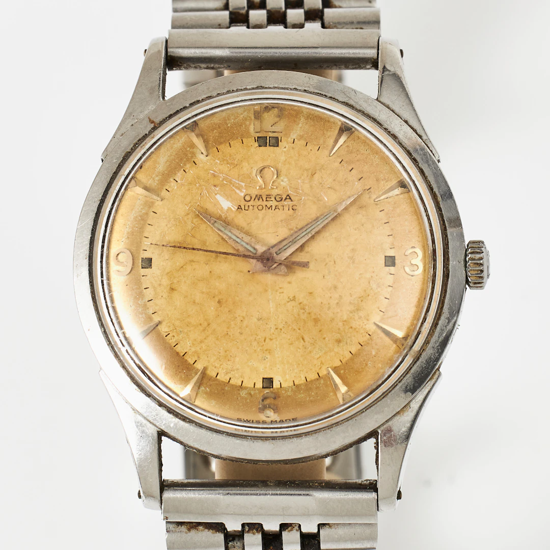 OMEGA, armbandsur, 33 mm, stål, ca 1950.
