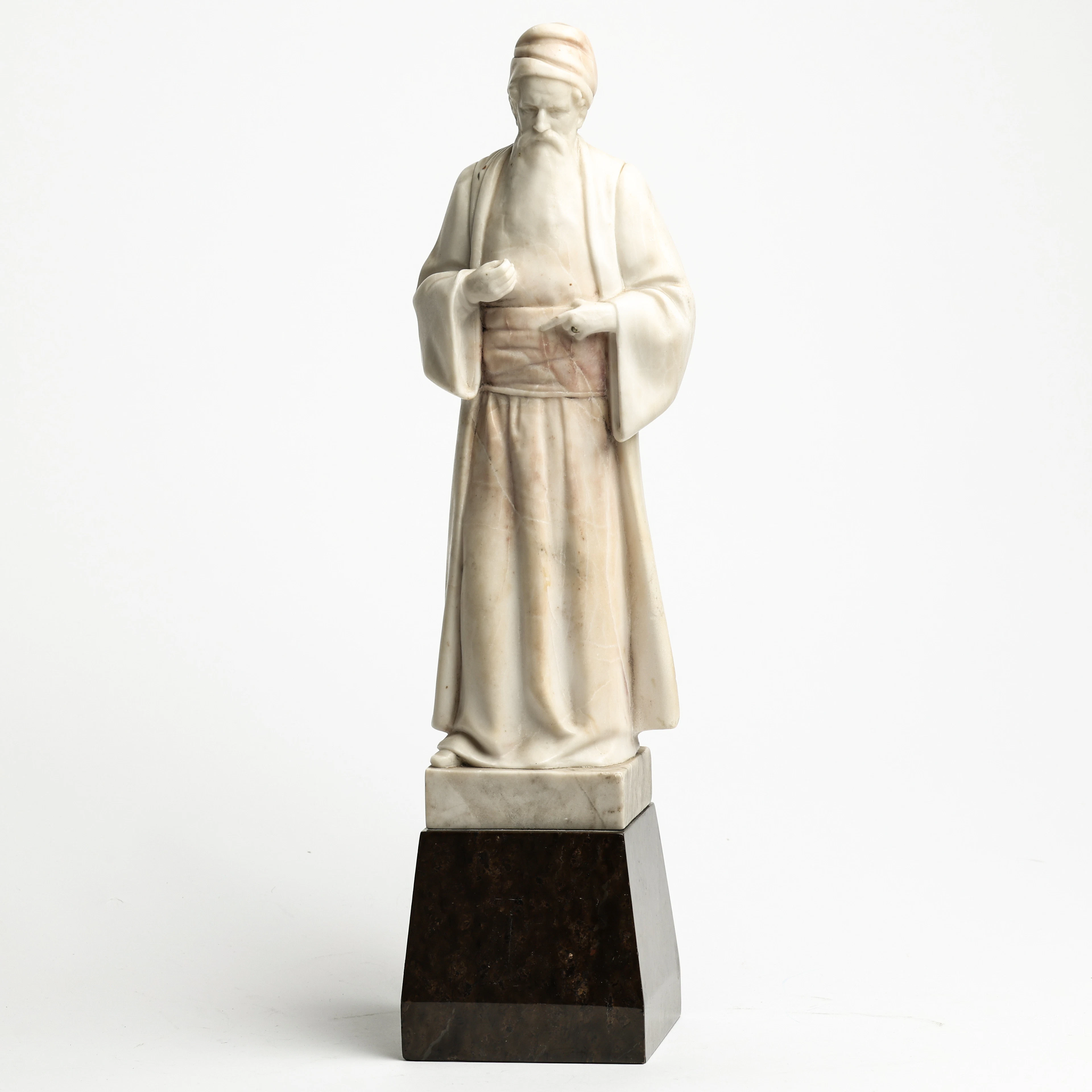 SKULPTUR, "Shylock", efter Sarah Bernhardt, omkring år 1900, alabaster