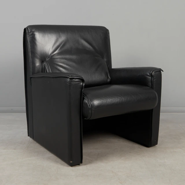 ARRIGO ARRIGONI. Busnelli. Sessel, Modell 'Piumotto', Leder, 1970er