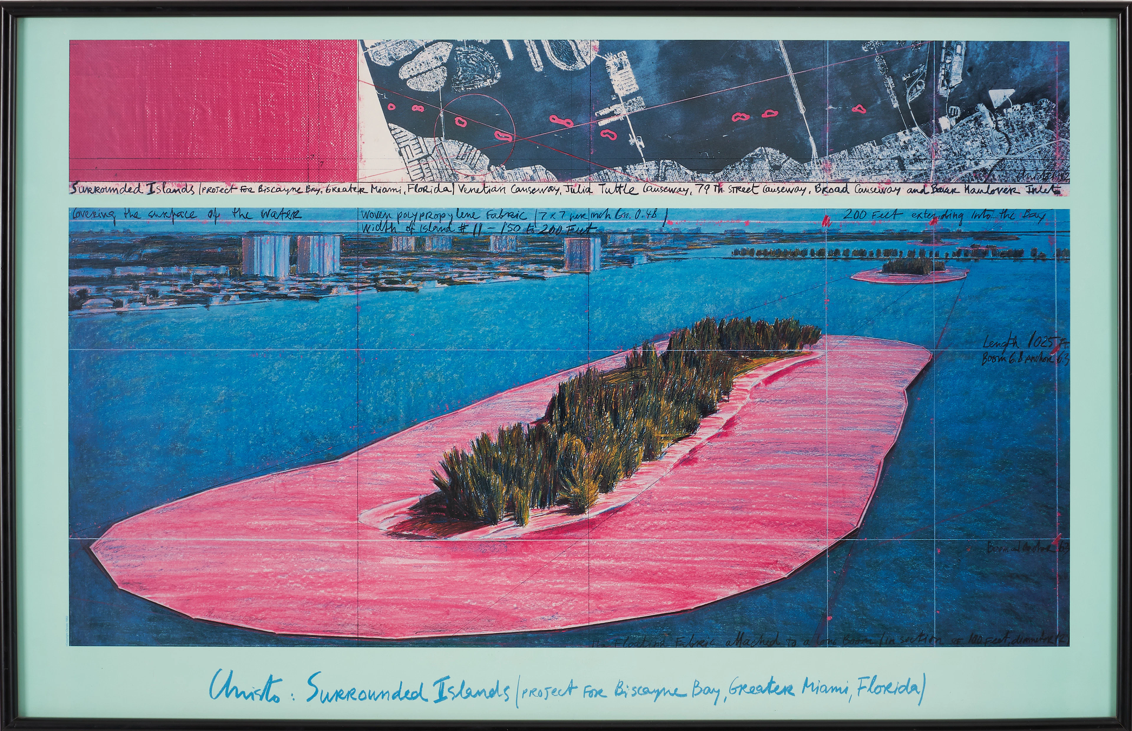 CHRISTO & JEANNE CLAUDE. EFTER. färgoffset, "Surrounded Island".