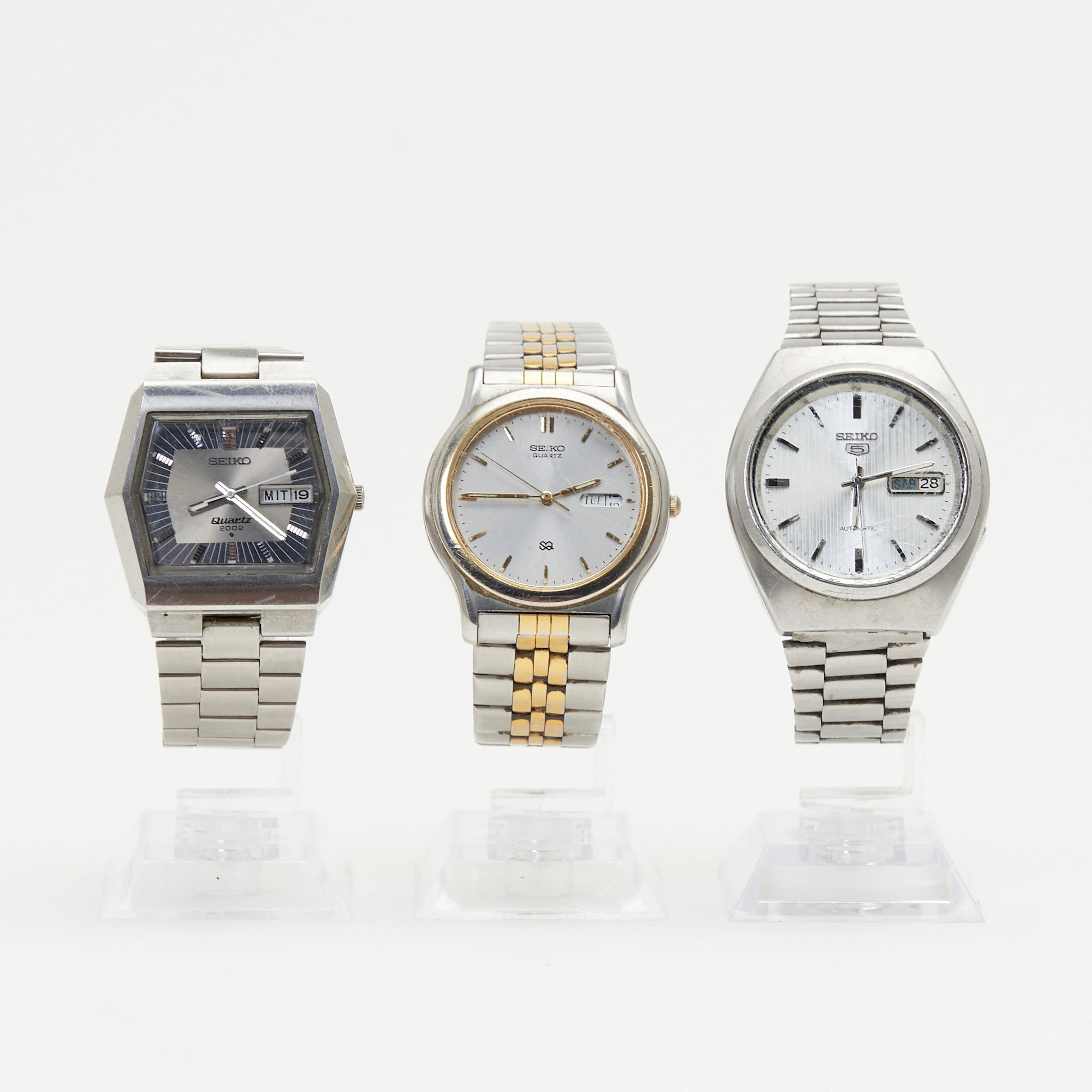 SEIKO. Konvolut Armbanduhren, Automatik/Quarz, 2000er Jahre, Japan. (3).