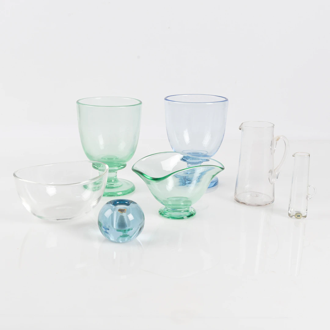 BJÖRN TRÄDGÅRD BL.A. Samling glas, 7 delar, Monica Bratt, Reijmyre.