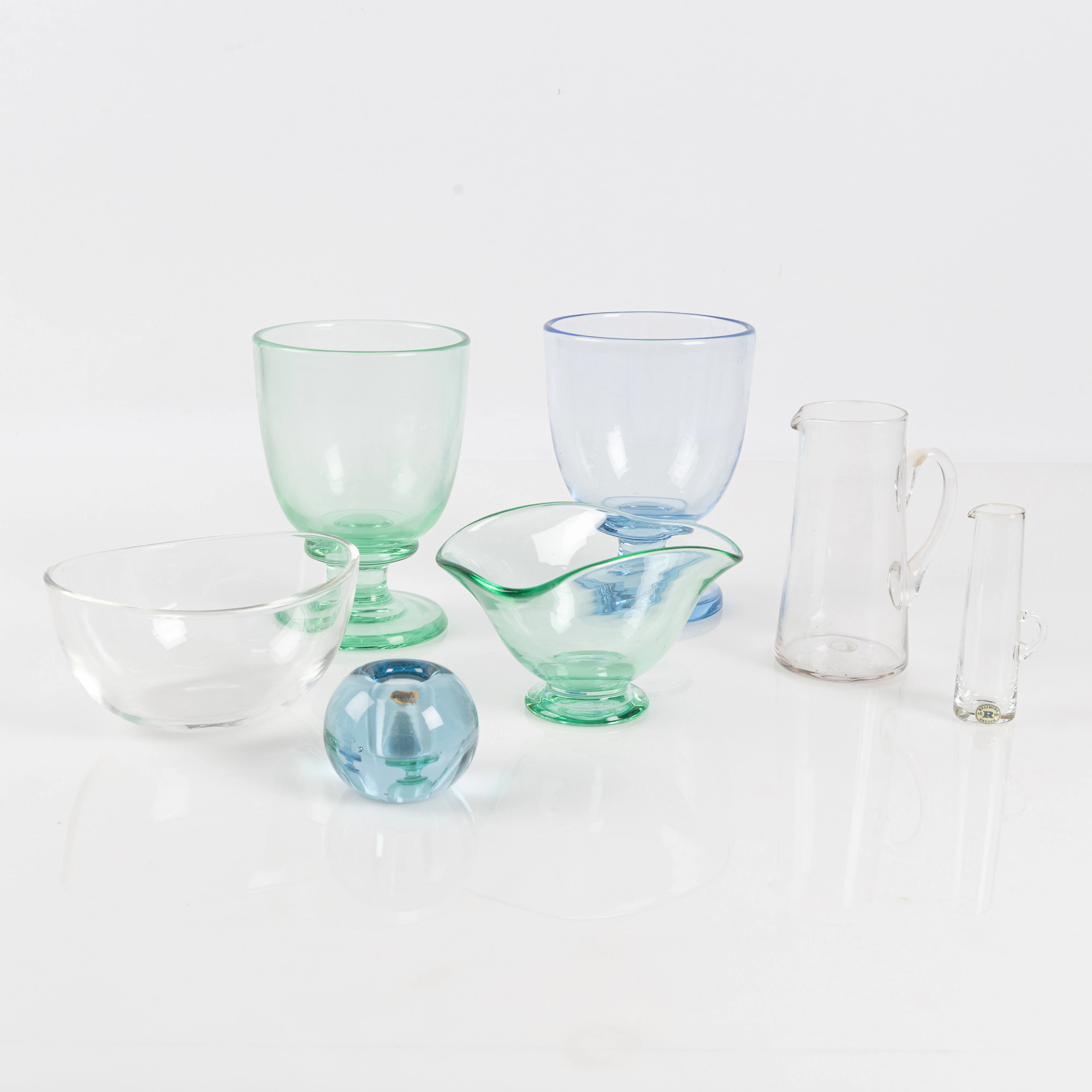 BJÖRN TRÄDGÅRD BL.A. Samling glas, 7 delar, Monica Bratt, Reijmyre.