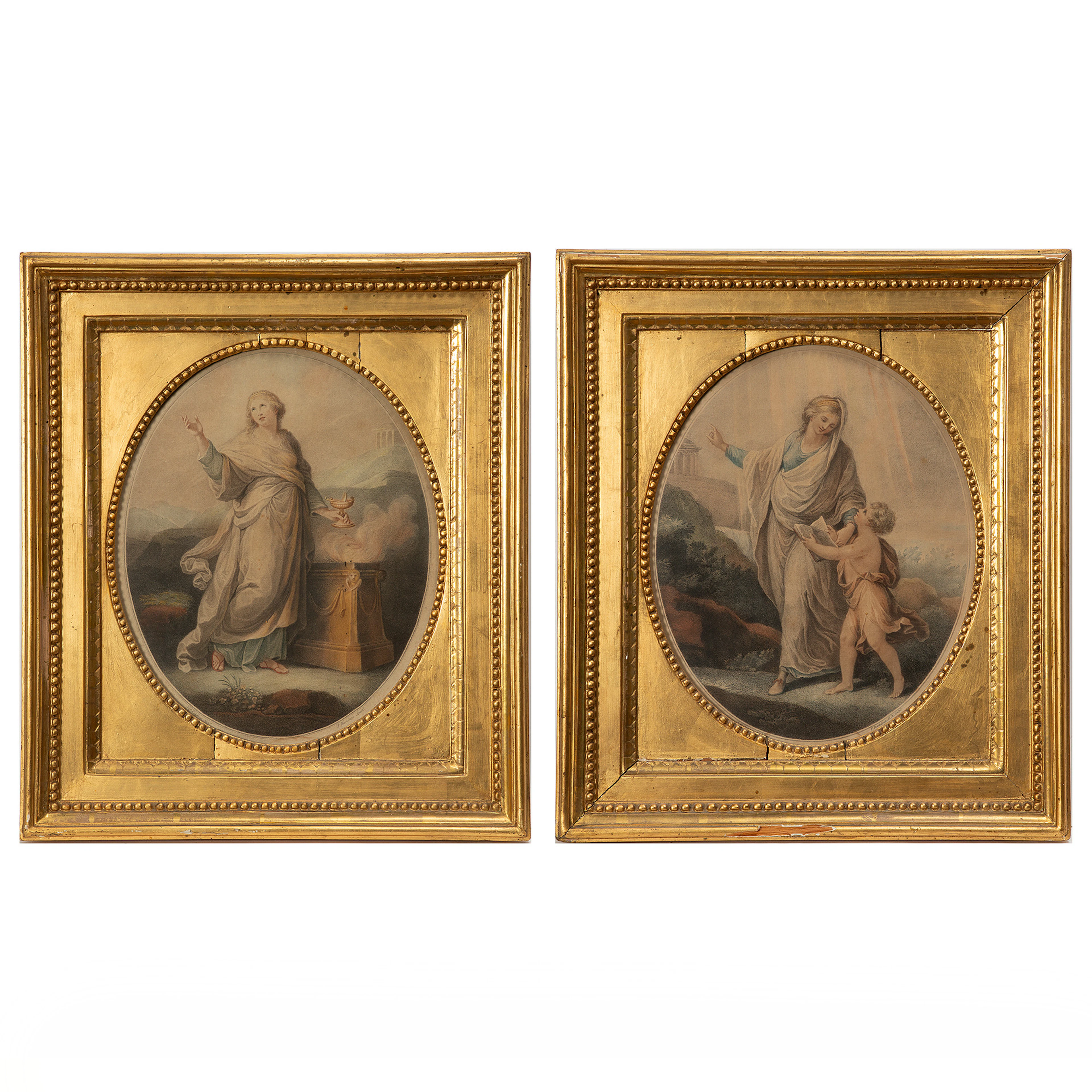 ANGELICA KAUFFMAN, kopparstick, 2 st, 1800-tal.