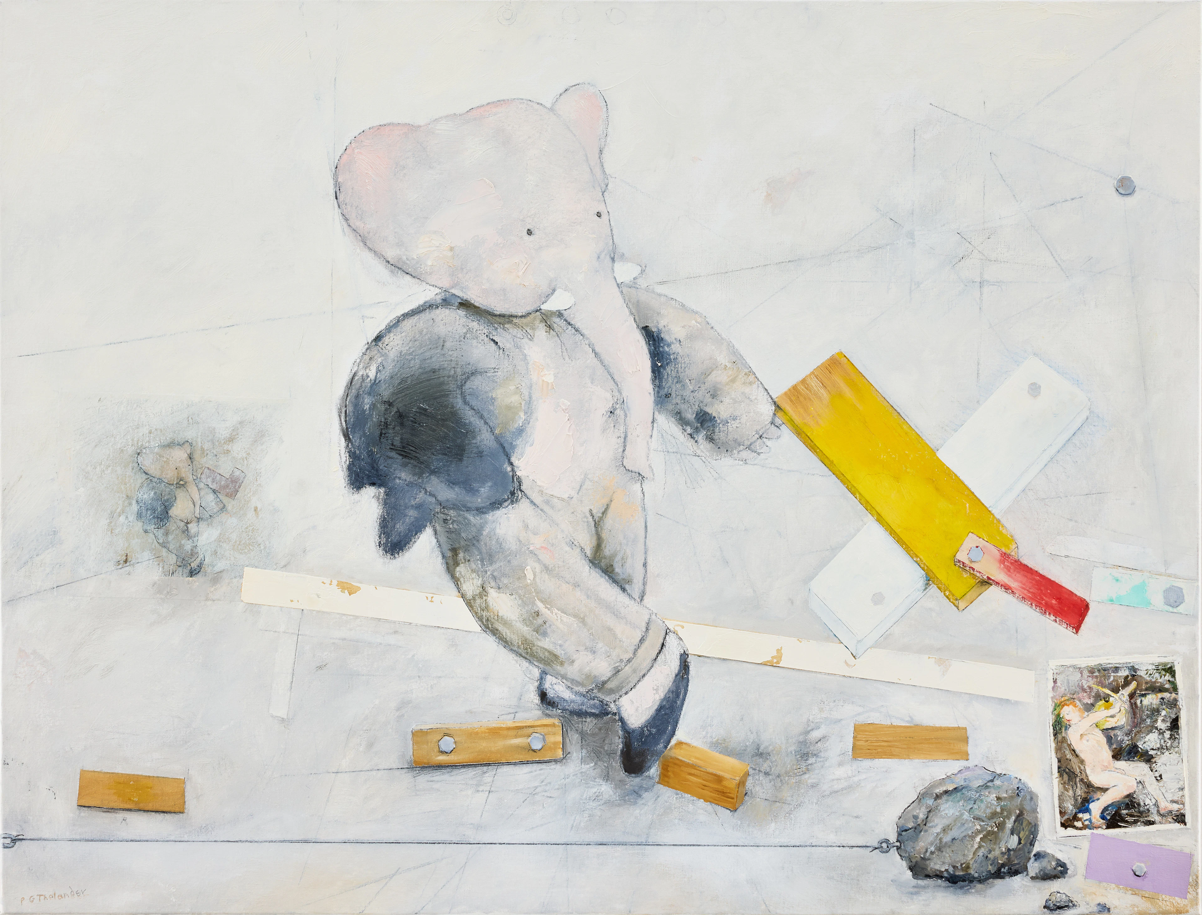 PG THELANDER. "Stående elefant".
