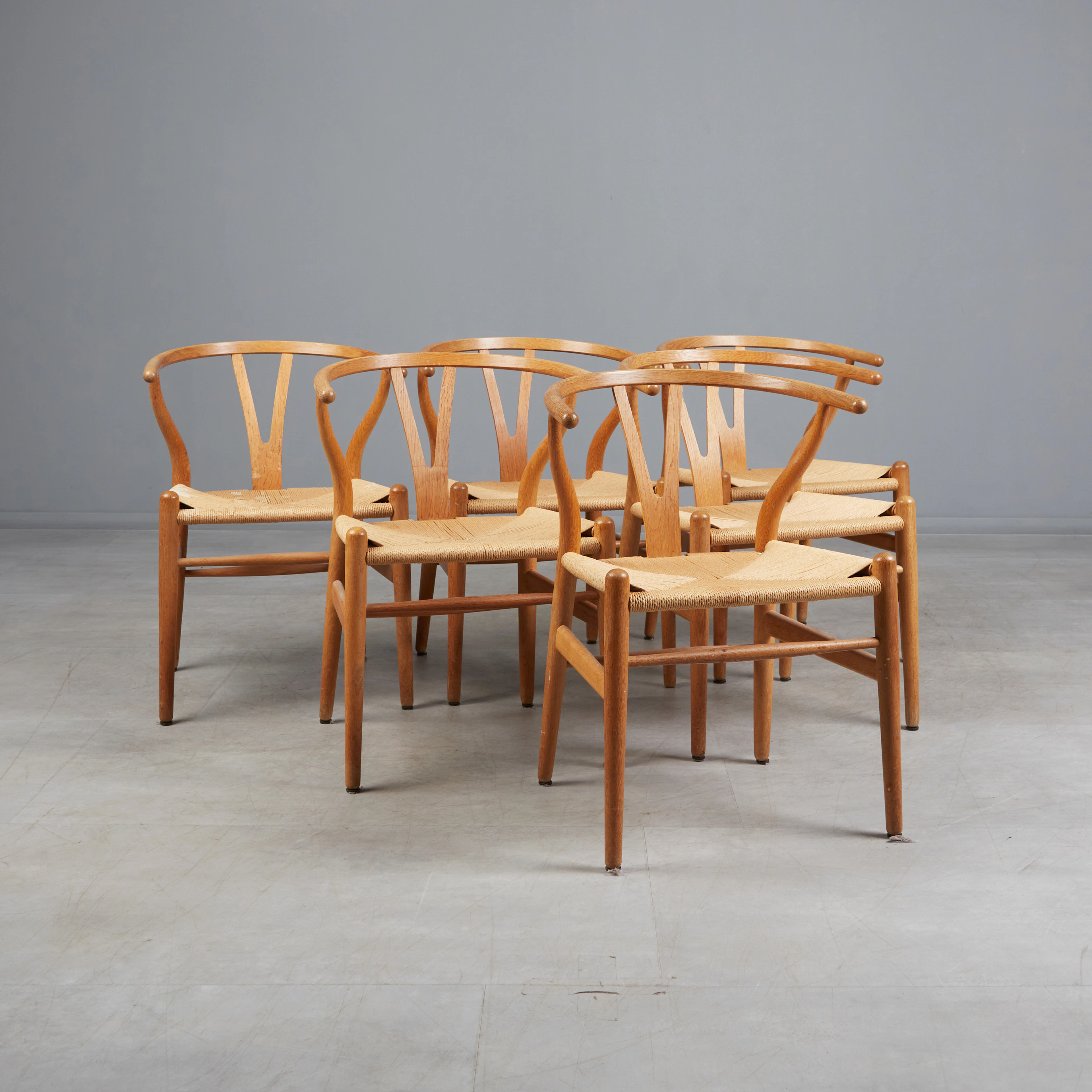 HANS J WEGNER. Carl Hansen & Søn, 6 Stühle / Esszimmerstühle, Y-Stuhl