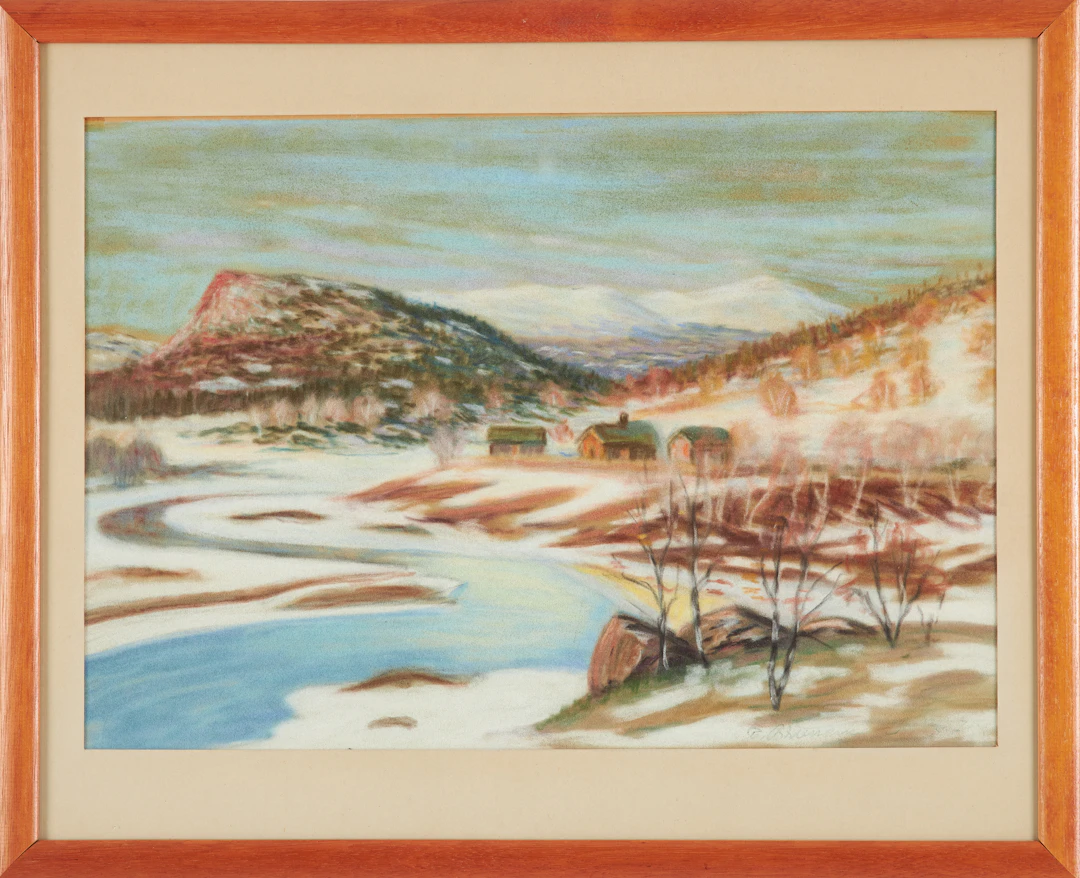 OIDENTIFIERAD KONSTNÄR. Fjällandskap, pastell, signerad och daterad, -67.