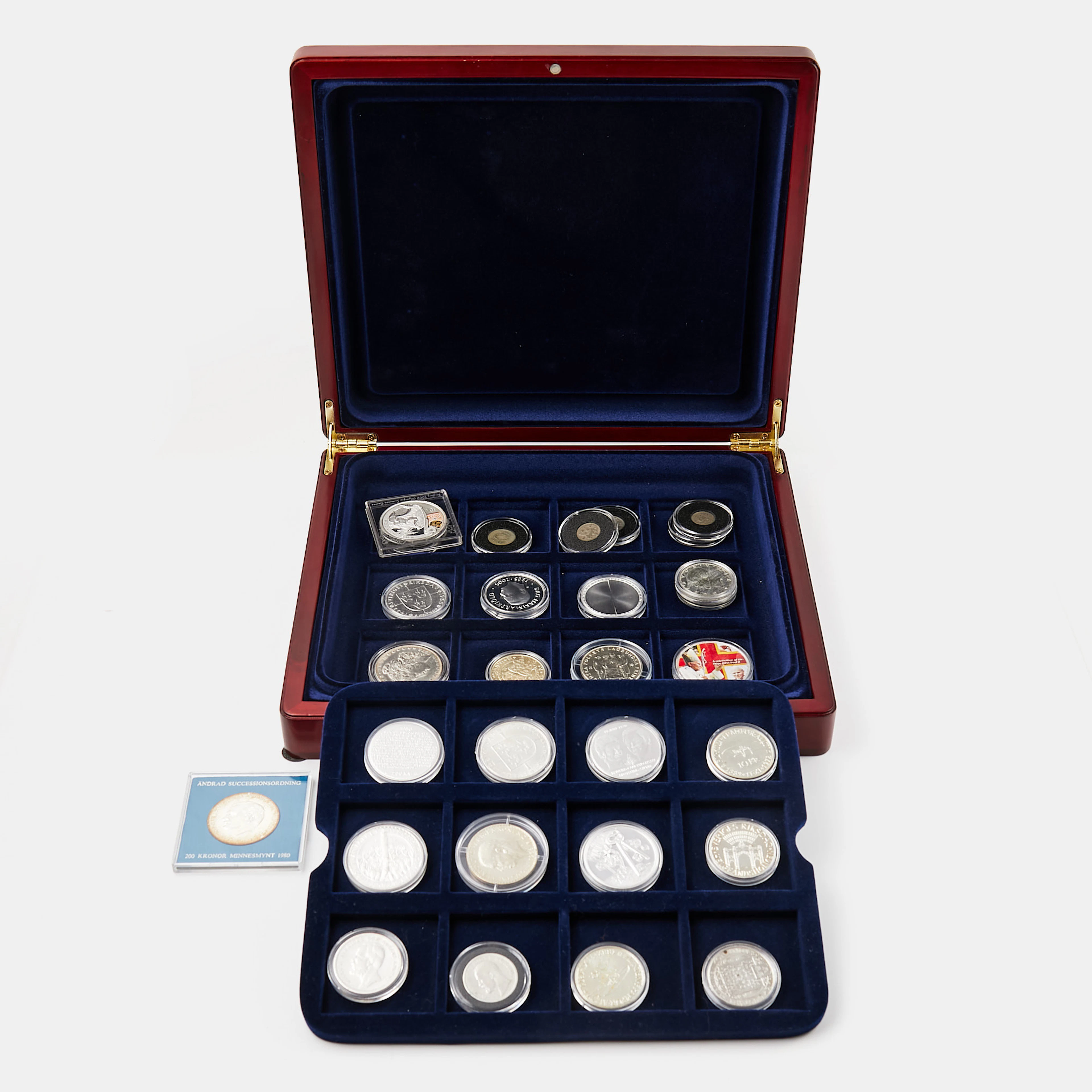 MYNTSAMLING. 27 st, silver, varierande silverhalter och årtal, Sverige