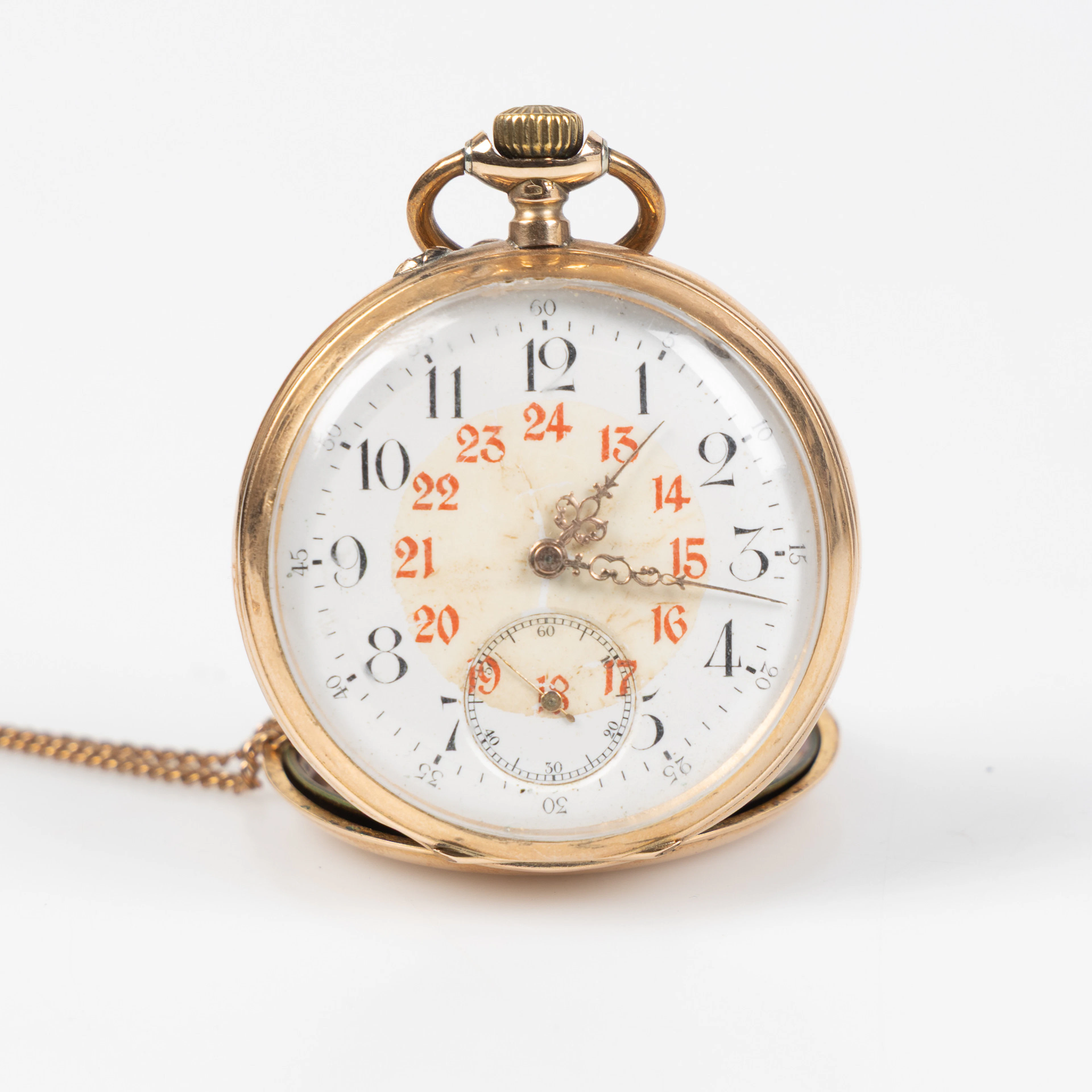 FICKUR, 49,5 mm, 18K guld, ca 1900.