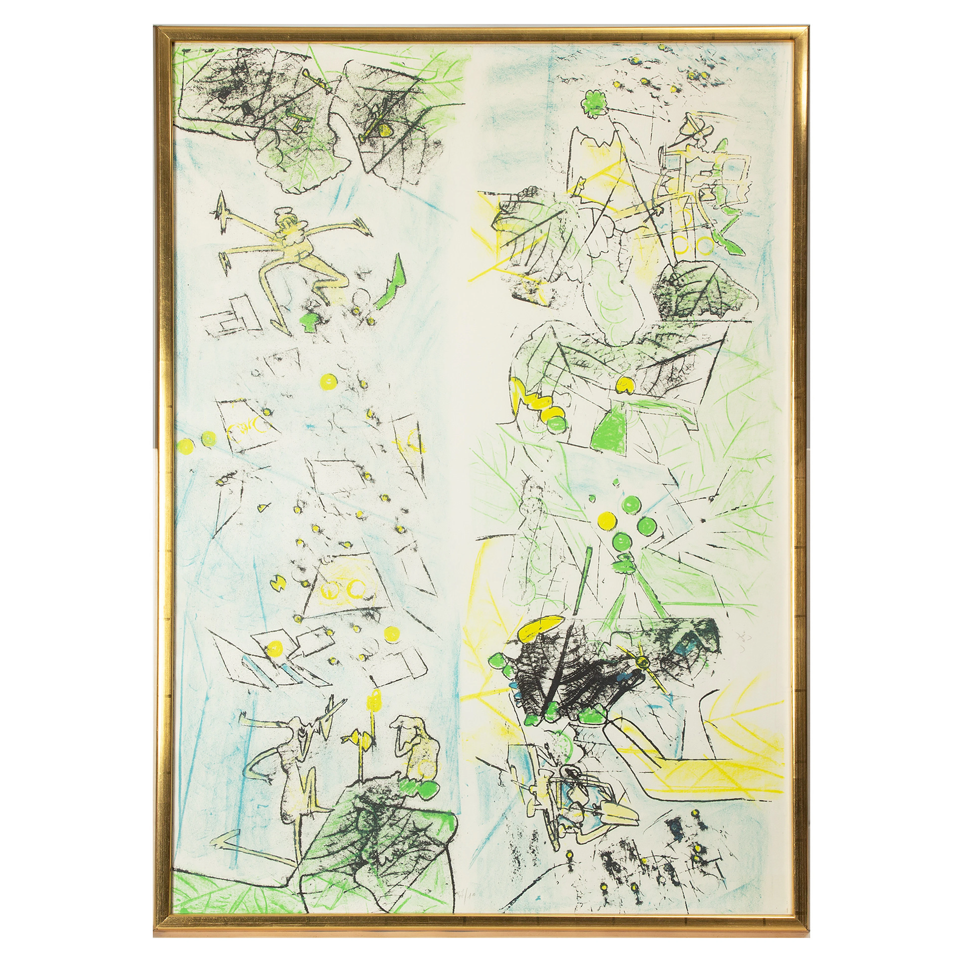 ROBERTO MATTA. "Le Cube", färglitografi, 1970, signerad och numrerad 47/100.