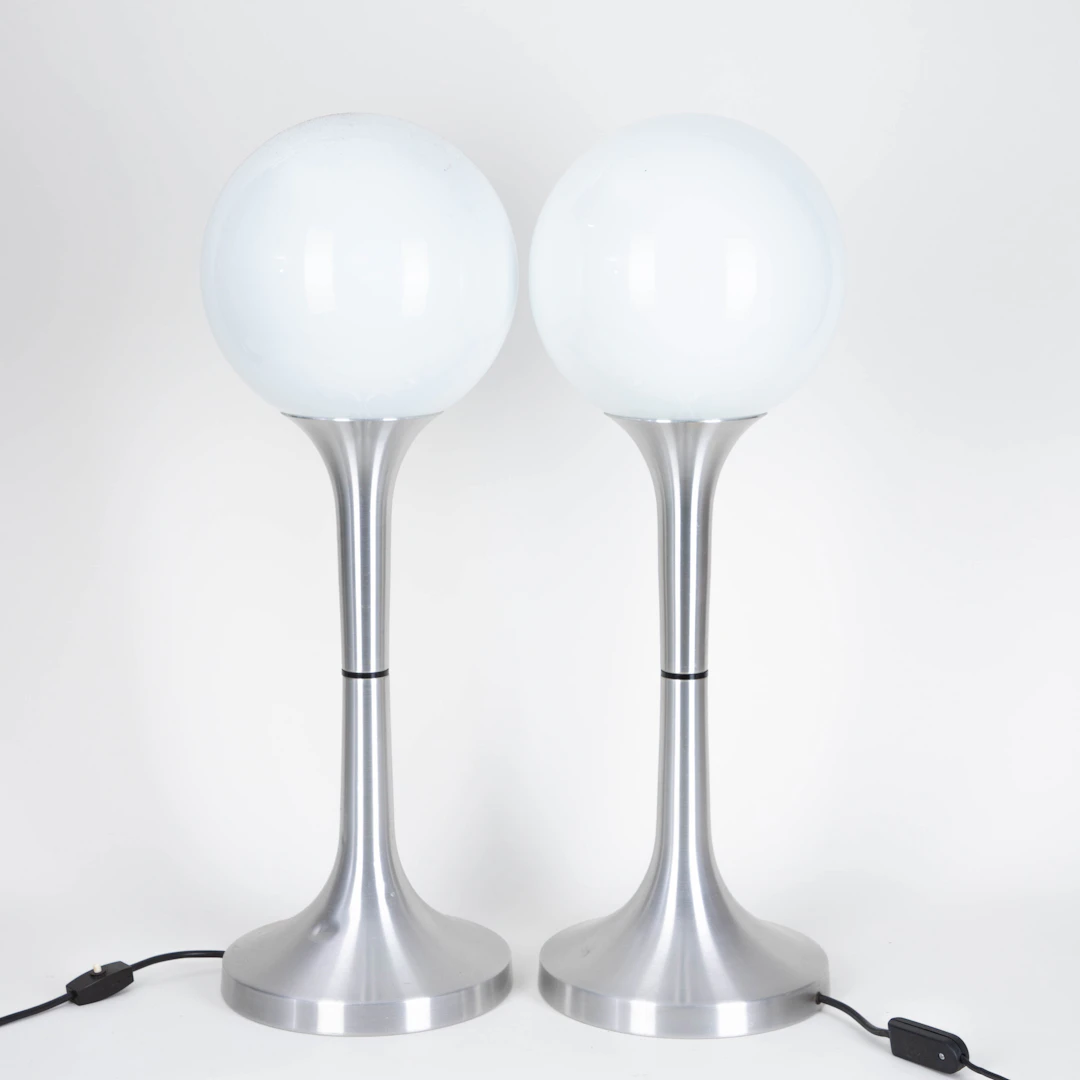 Paar Space Age Tischlampen, 1970er Jahre (2).