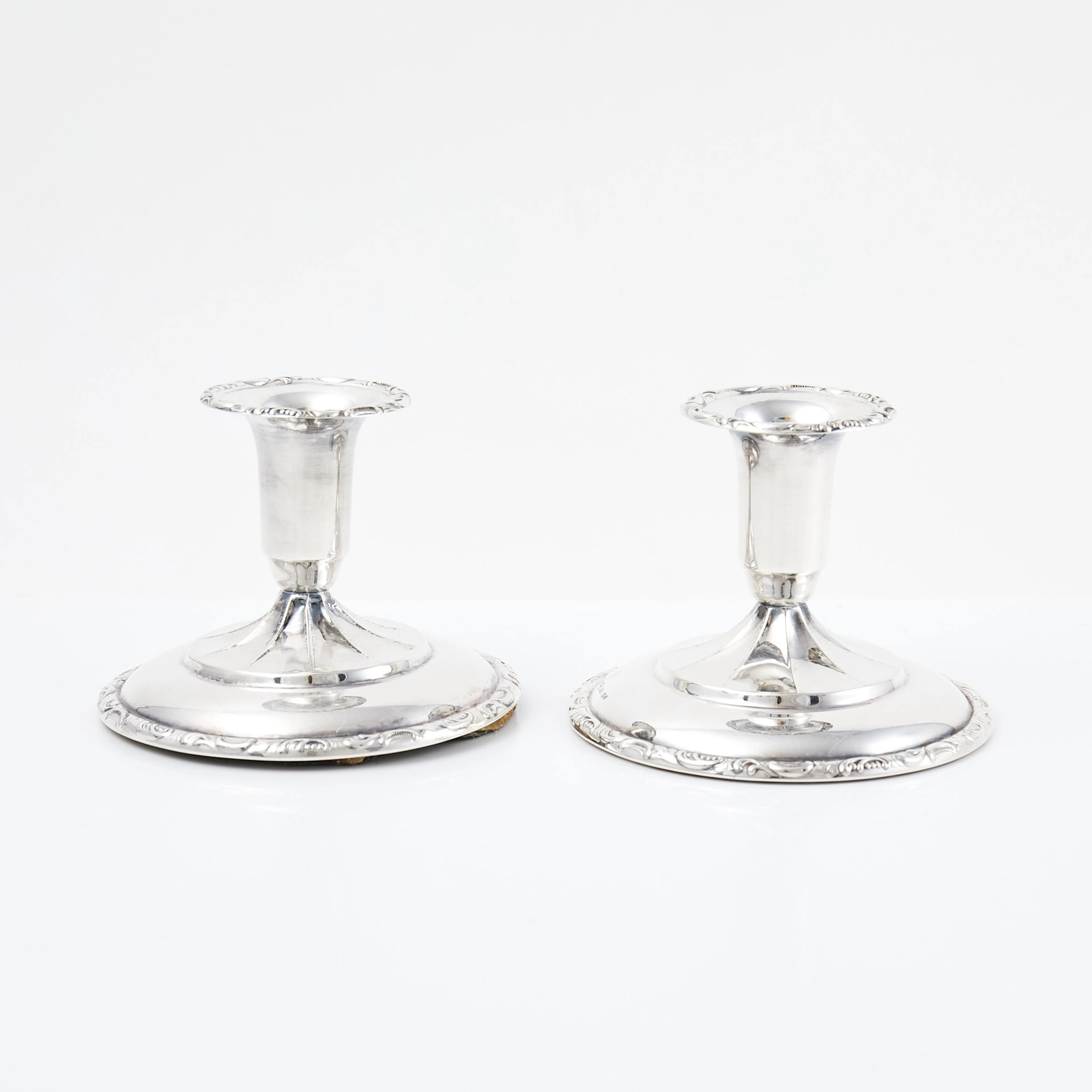 LJUSSTAKAR. 1 par, silver, fyllda, svensk importstämpel, Norge, 1900-tal.
