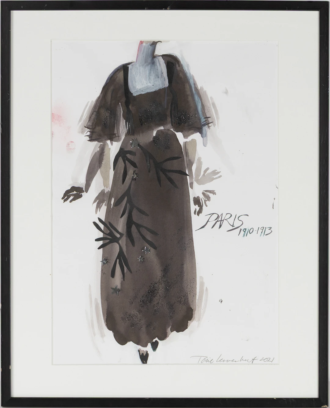 TONIE LEWENHAUPT (FÖDD 1937). "Paris 1910-1913, collage, signerad