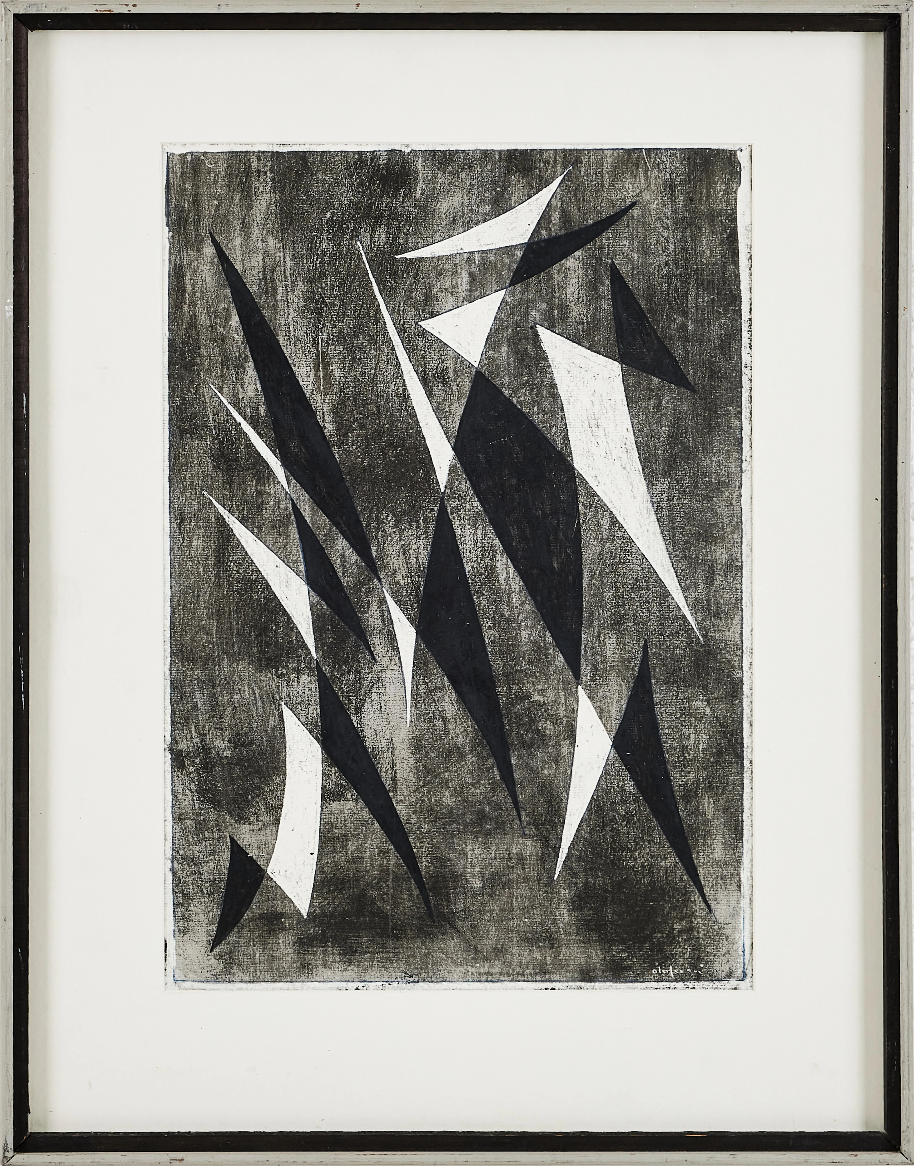 PIERRE OLOFSSON. "Frenesi", blandteknik på papper.