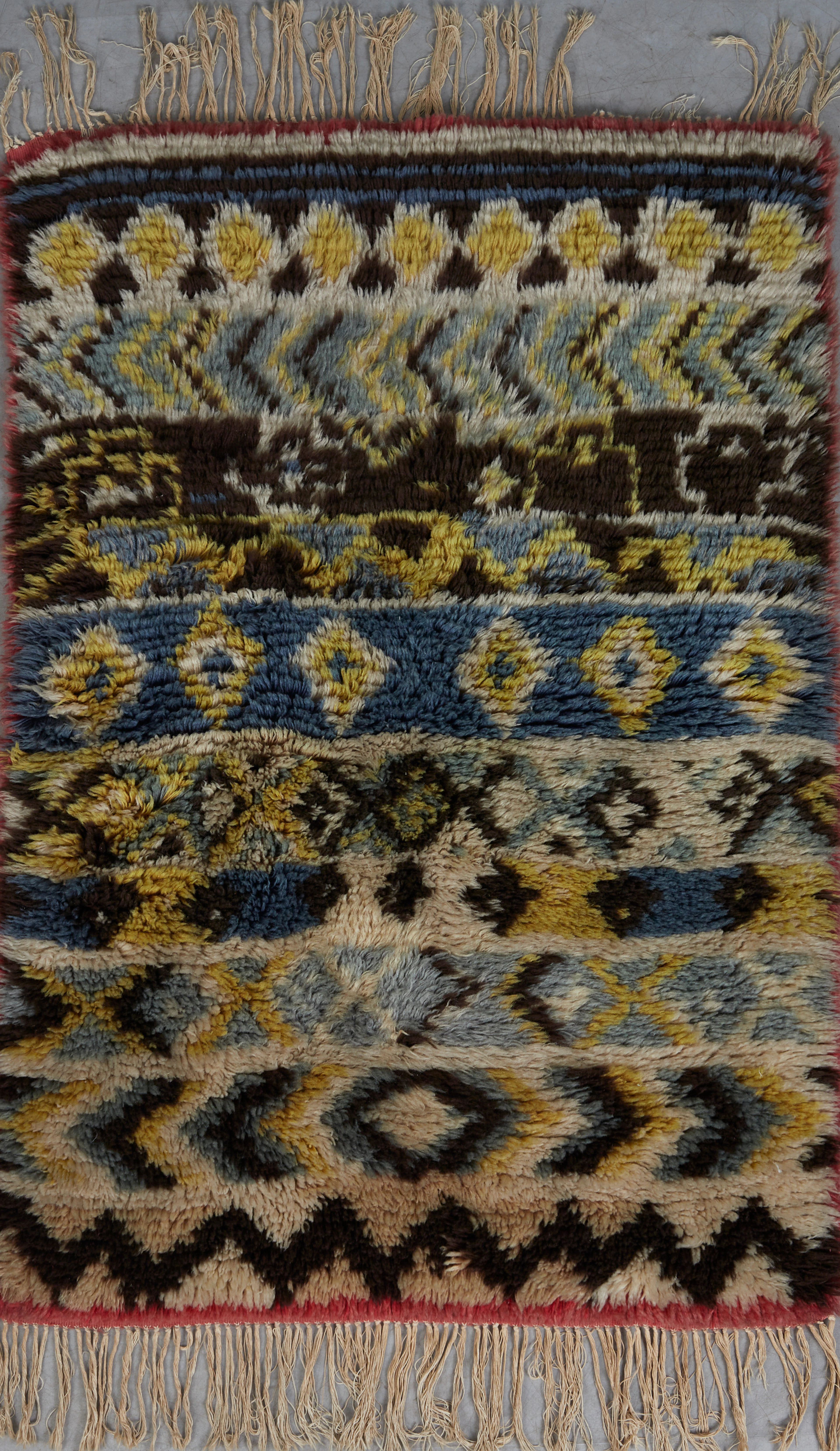 Künstlerteppich / Designerteppich, 180x130cm, signiert, wohl Finnland.