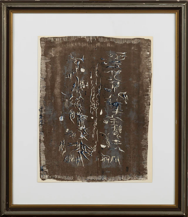 ZAO WOU-KI. Original-färglitografi, ur "XXe siècle 10", 1958, "L'ecriture