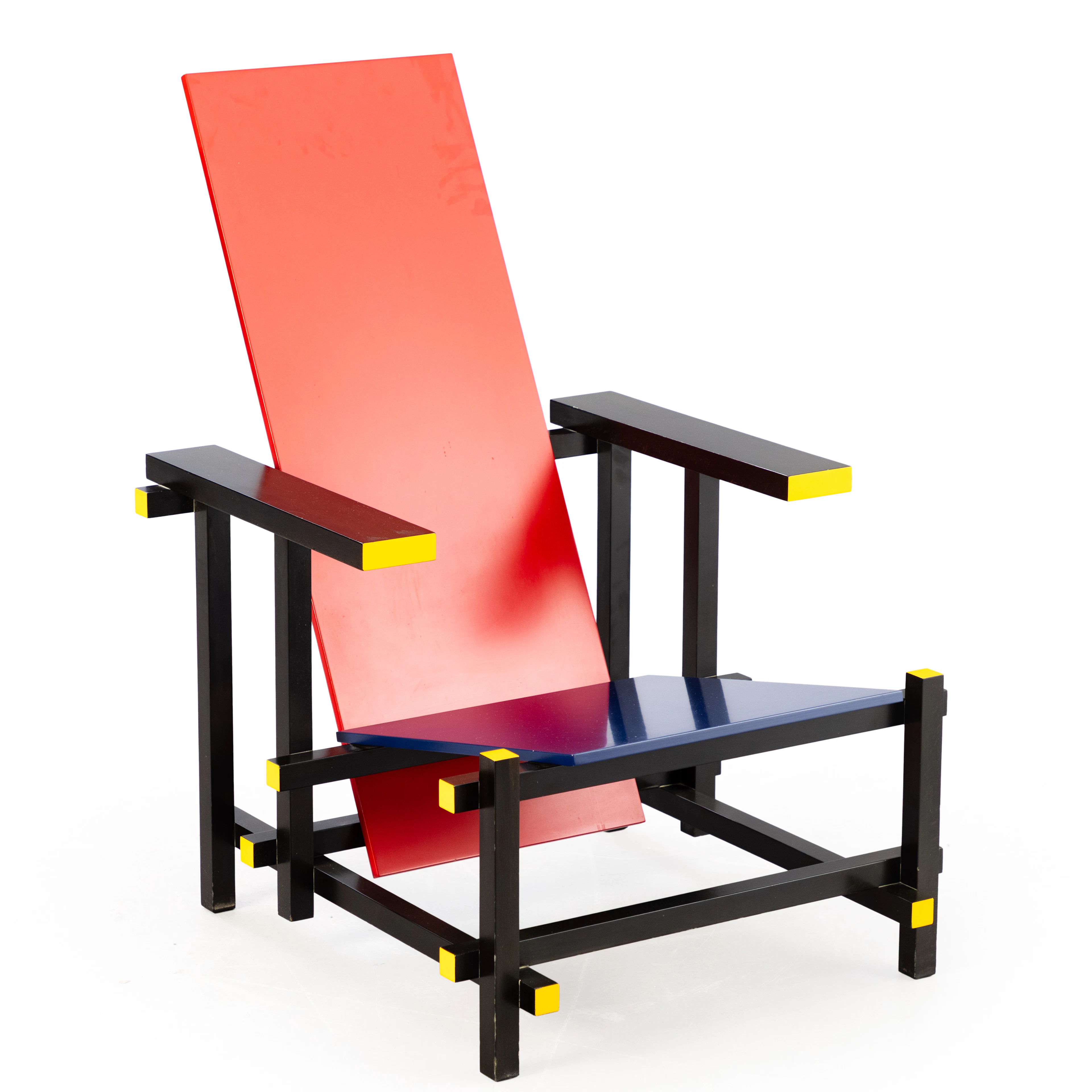 GERRIT THOMAS RIETVELD (1888-1964). Red and Blue Chair, Cassina.