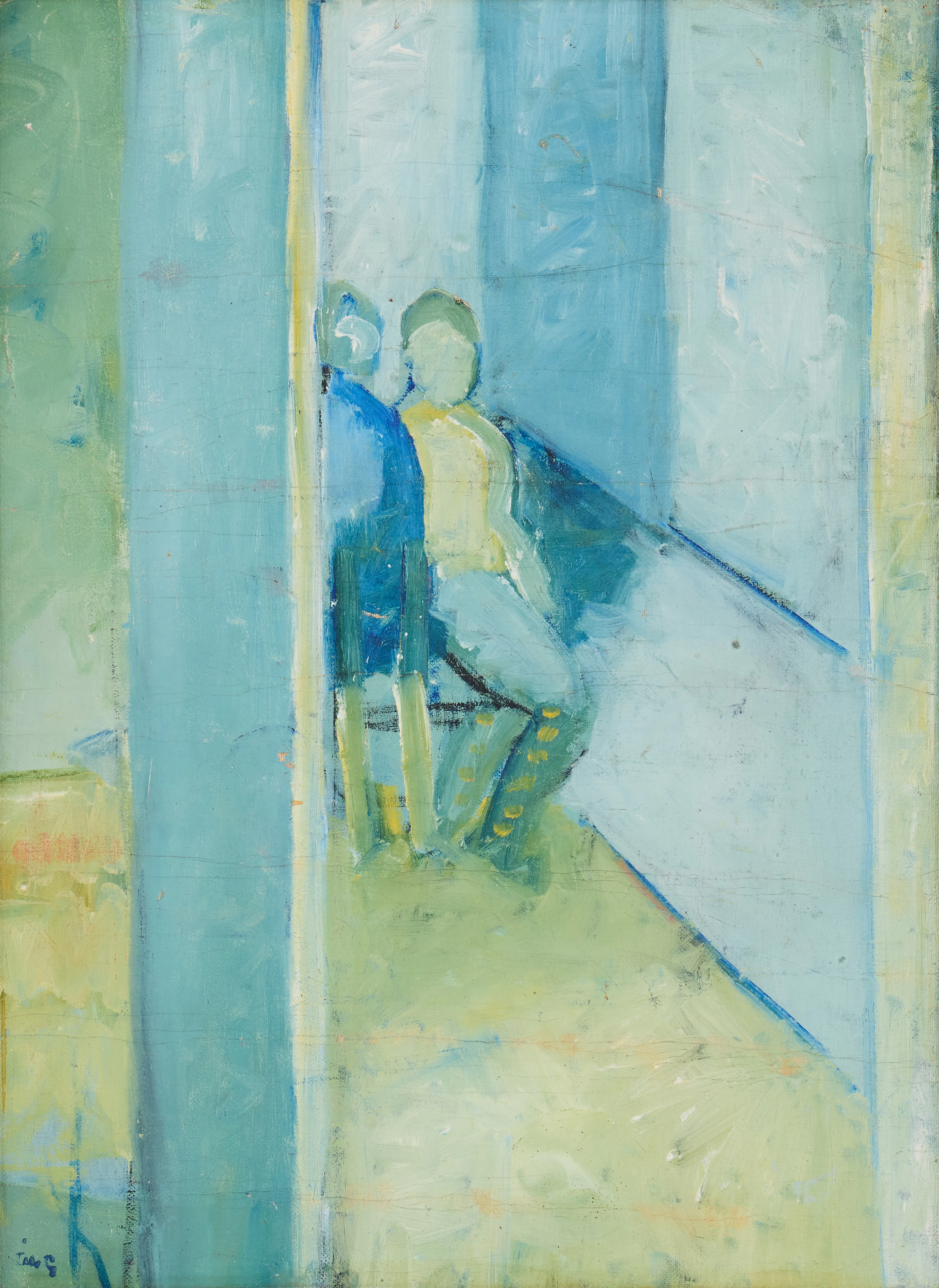 ÅKE GÖRANSSON. Figurer i blått.