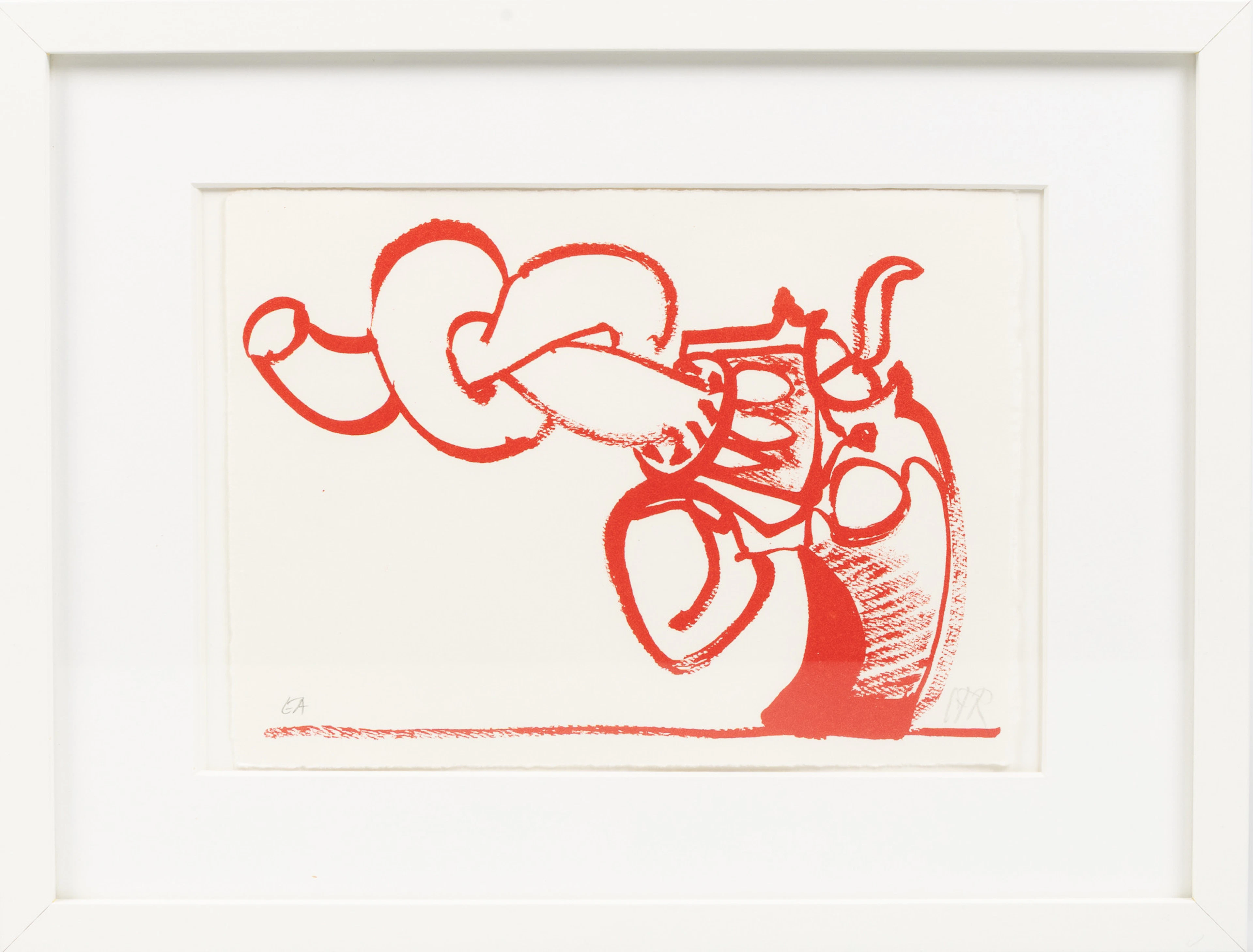 CARL FREDRIK REUTERSWÄRD. "Non Violence", serigrafi, monogramsignerad.