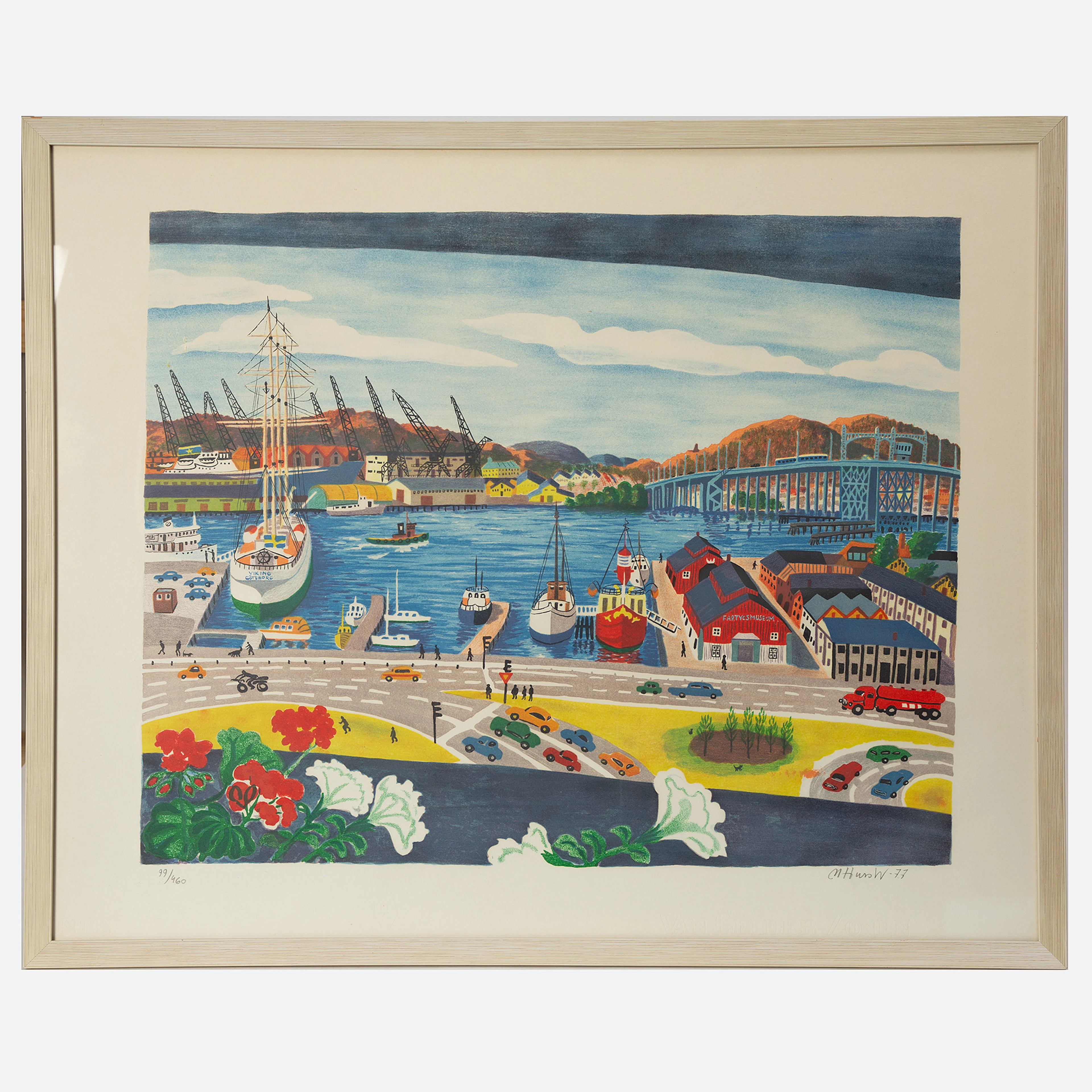 MONA HUSS WALLIN, litografi, signerad, daterad -77 samt numrerad 99/460.