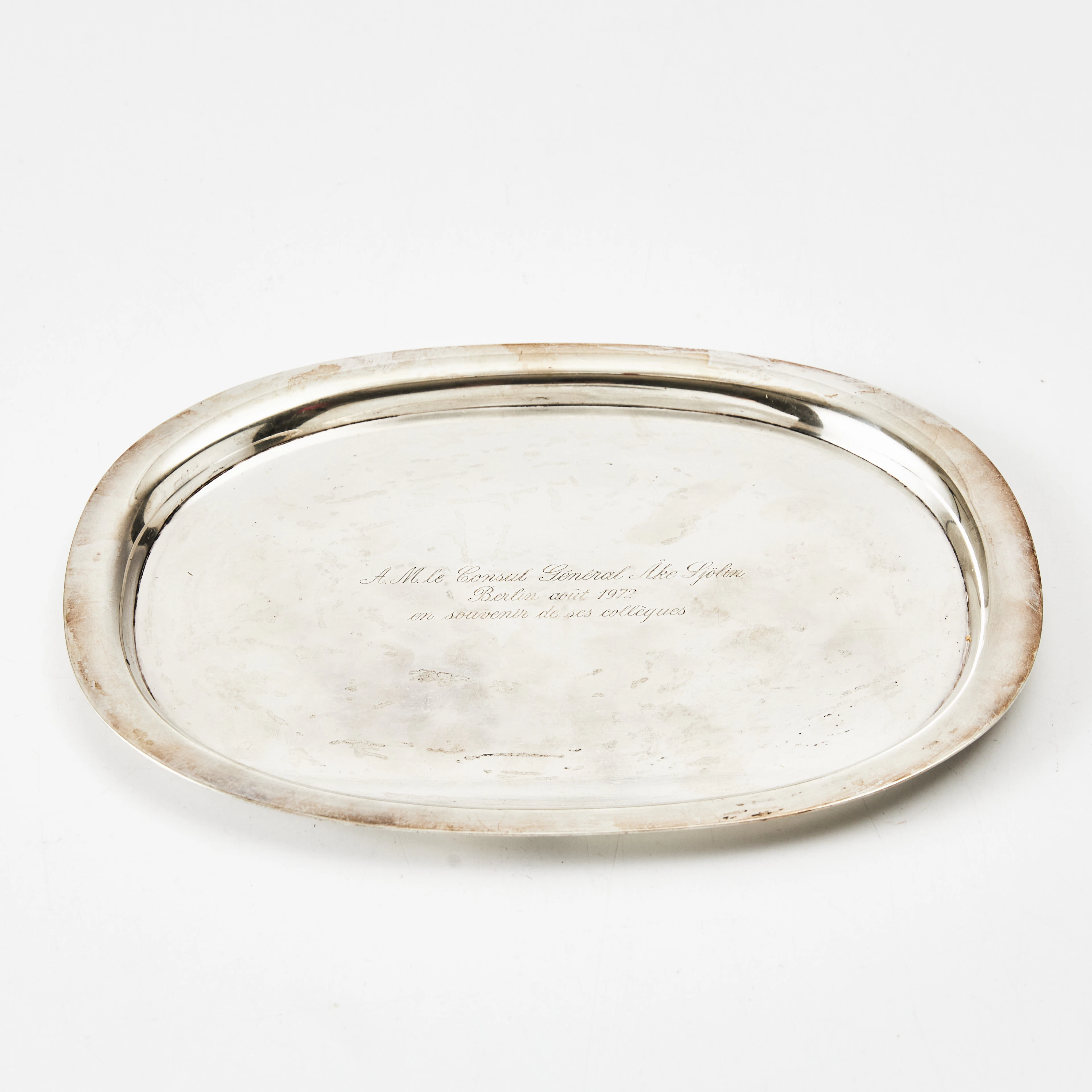 PIET HEIN. Bricka, sterlingsilver, Georg Jensen, Köpenhamn efter 1945.