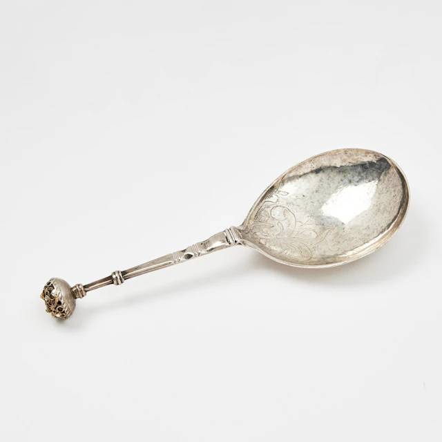 Anders Larsson Brun, Norrköping (verksam 1636-1670), supsked, silver.