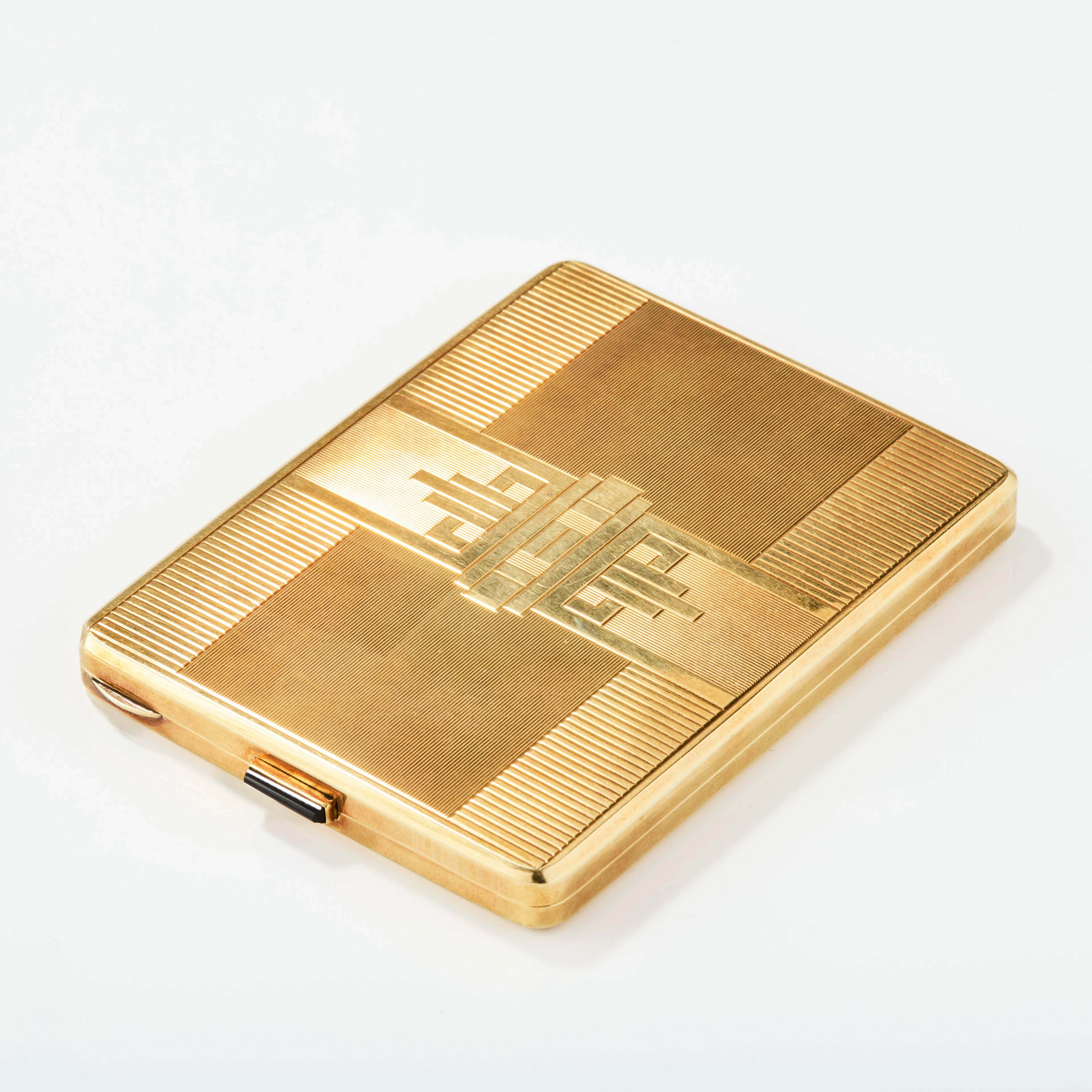 CIGARETTETUI, 14K guld, Art Déco, Wien, 1920/30-tal.