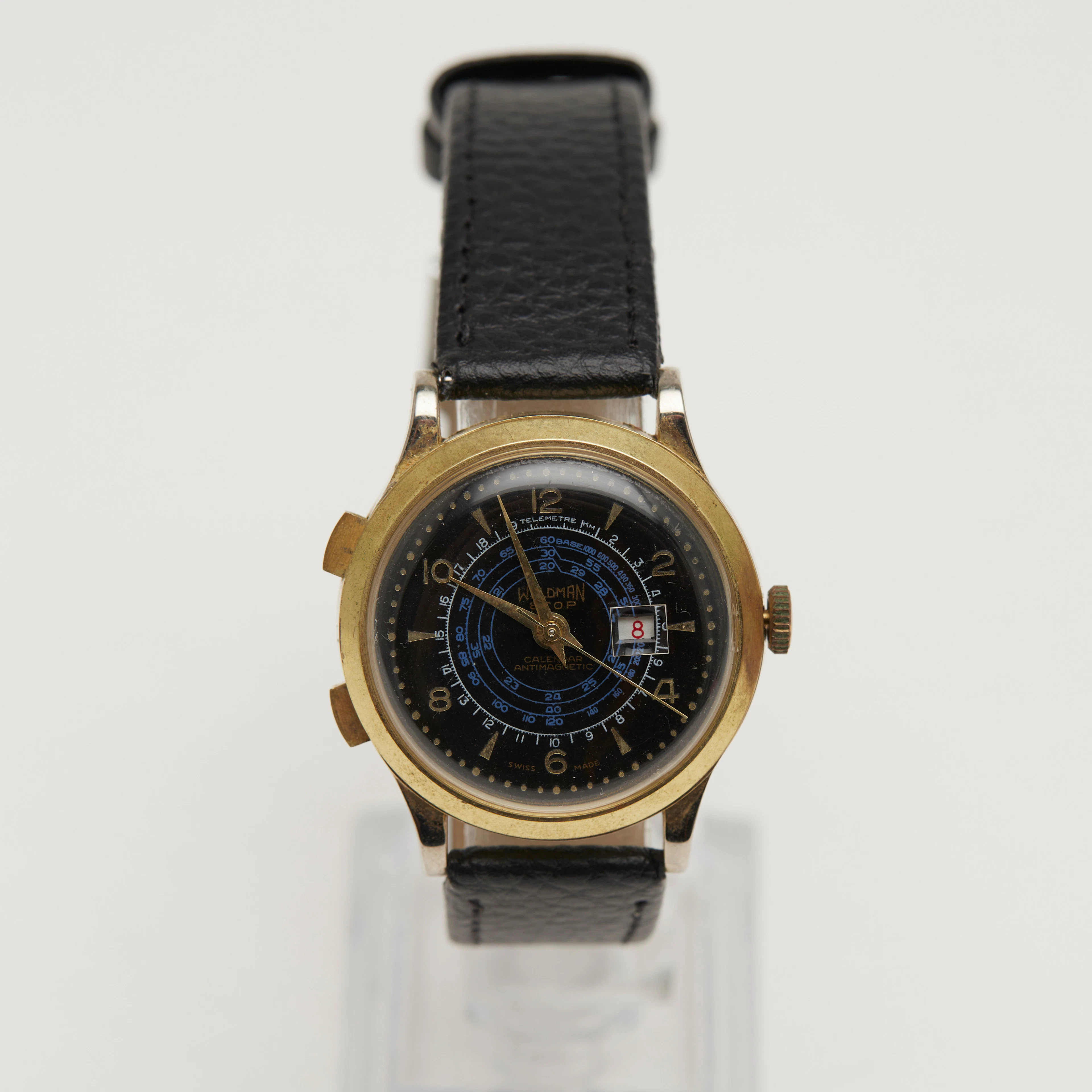 WALDMAN. Armbanduhr/ Kalenderuhr, 'Chronostop', Automatik, 1960/70er