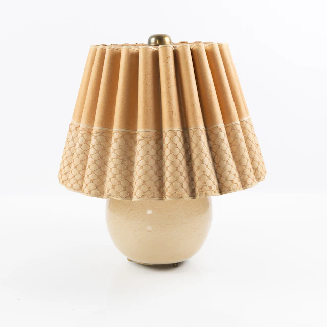 BORDSLAMPA, art deco, glas och mässing.