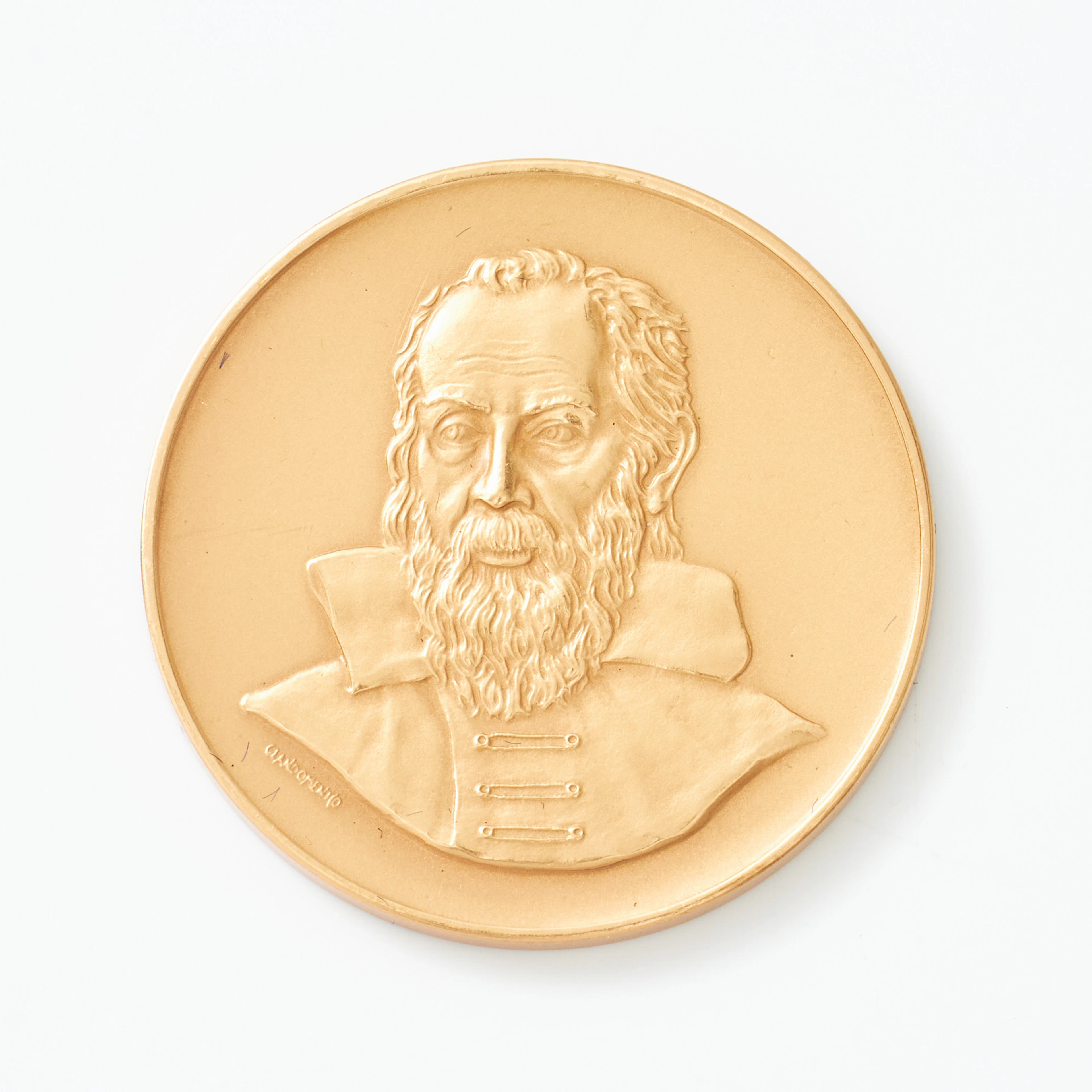 MEDALJ, 22 k guld, Banca d´Italia 1893-1993, porträtt föreställande